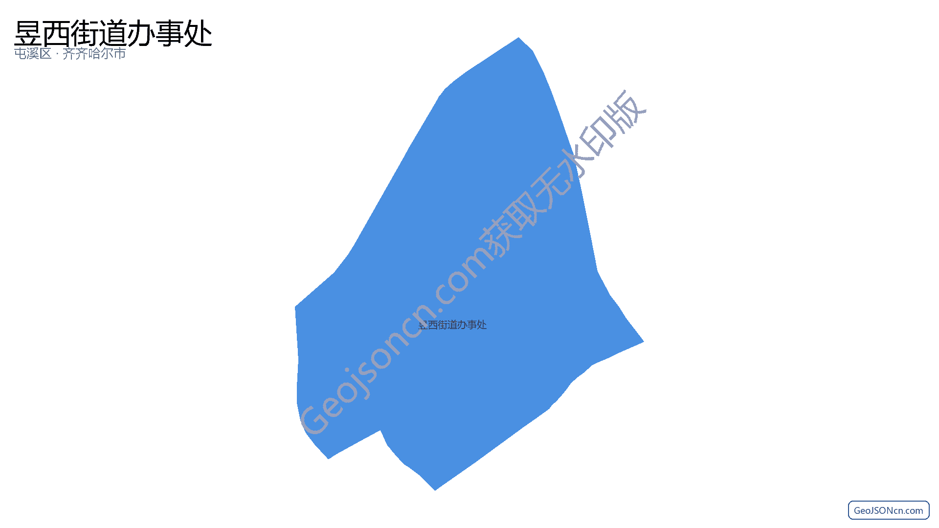 昱西街道办事处行政区划边界地图（屯溪区·黄山市）,提供GeoJSON、SHP矢量边界数据下载及高清地图大图(PNG/JPG) - GeoJSONcn.com