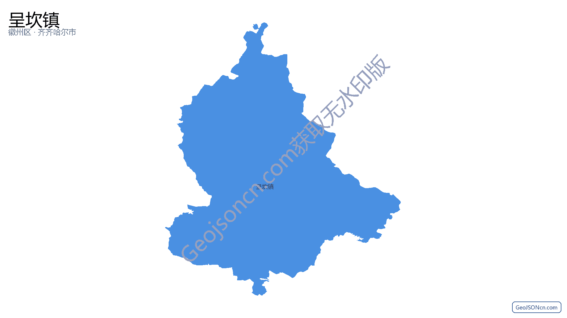 呈坎镇行政区划边界地图（徽州区·黄山市）,提供GeoJSON、SHP矢量边界数据下载及高清地图大图(PNG/JPG) - GeoJSONcn.com