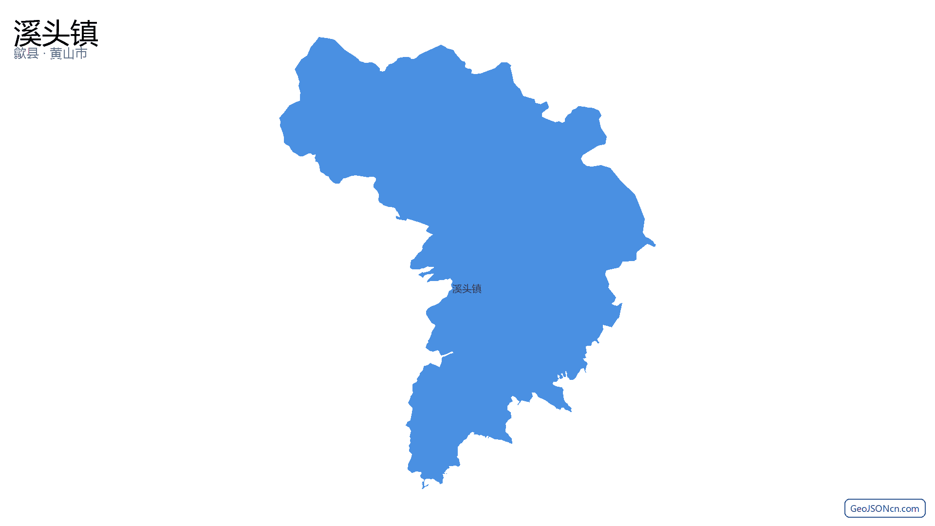溪头镇行政区划边界地图（歙县·黄山市）,提供GeoJSON、SHP矢量边界数据下载及高清地图大图(PNG/JPG) - GeoJSONcn.com