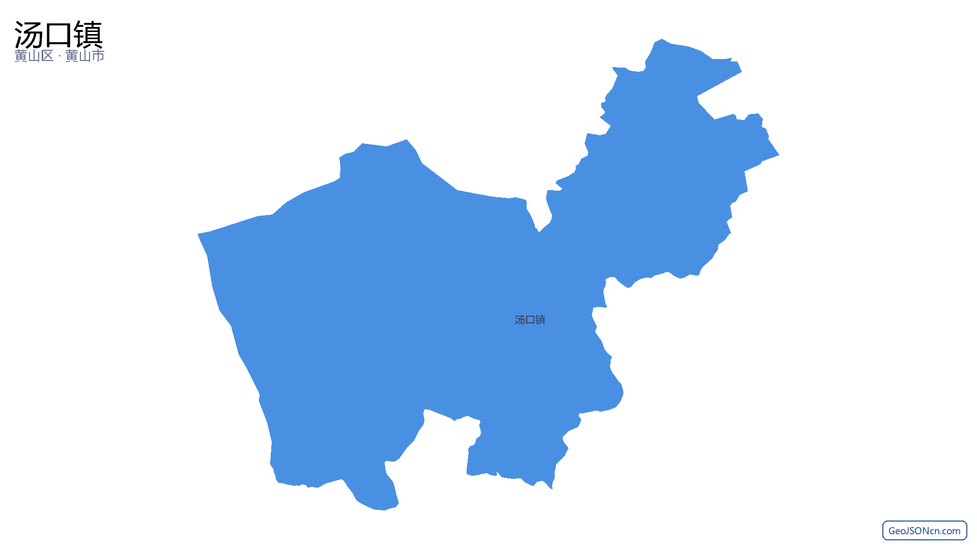 汤口镇行政区划边界地图（黄山区·黄山市）,提供GeoJSON、SHP矢量边界数据下载及高清地图大图(PNG/JPG) - GeoJSONcn.com