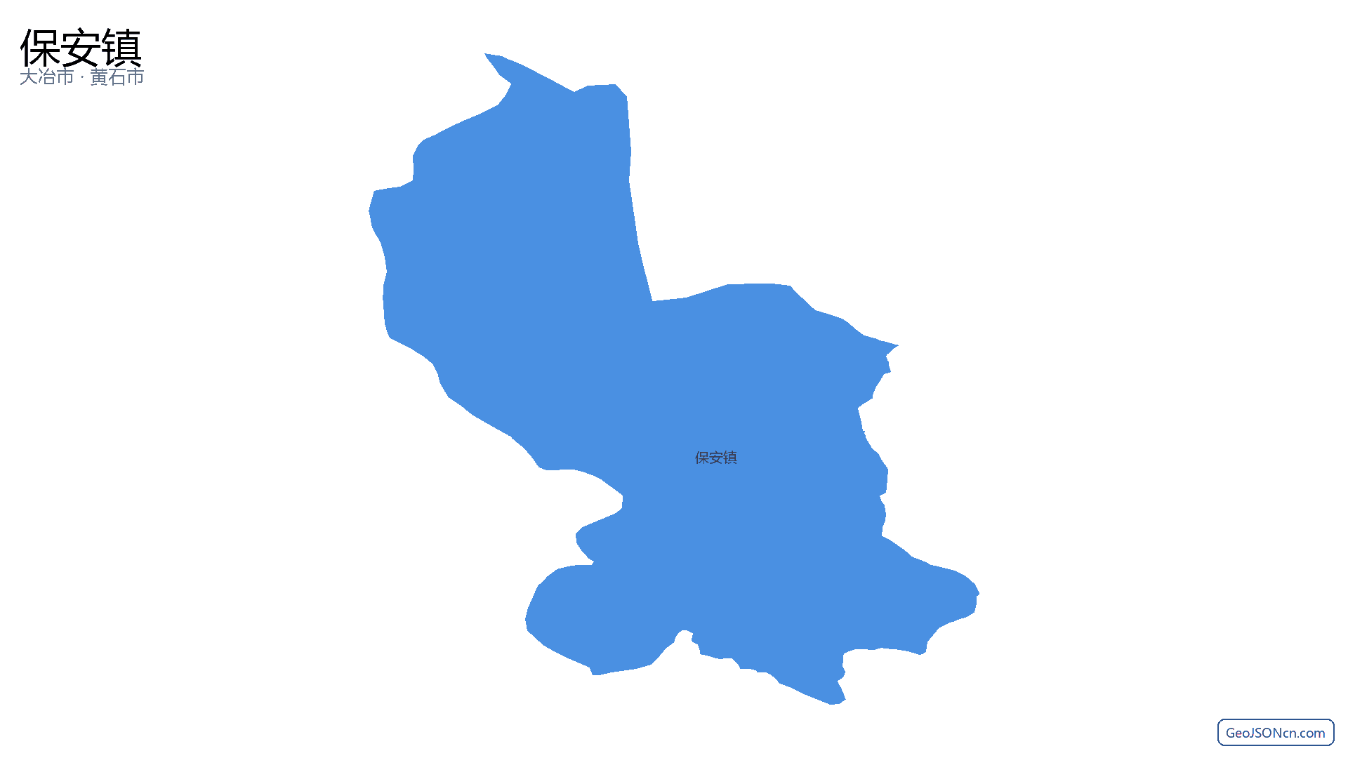 保安镇行政区划边界地图（大冶市·黄石市）,提供GeoJSON、SHP矢量边界数据下载及高清地图大图(PNG/JPG) - GeoJSONcn.com