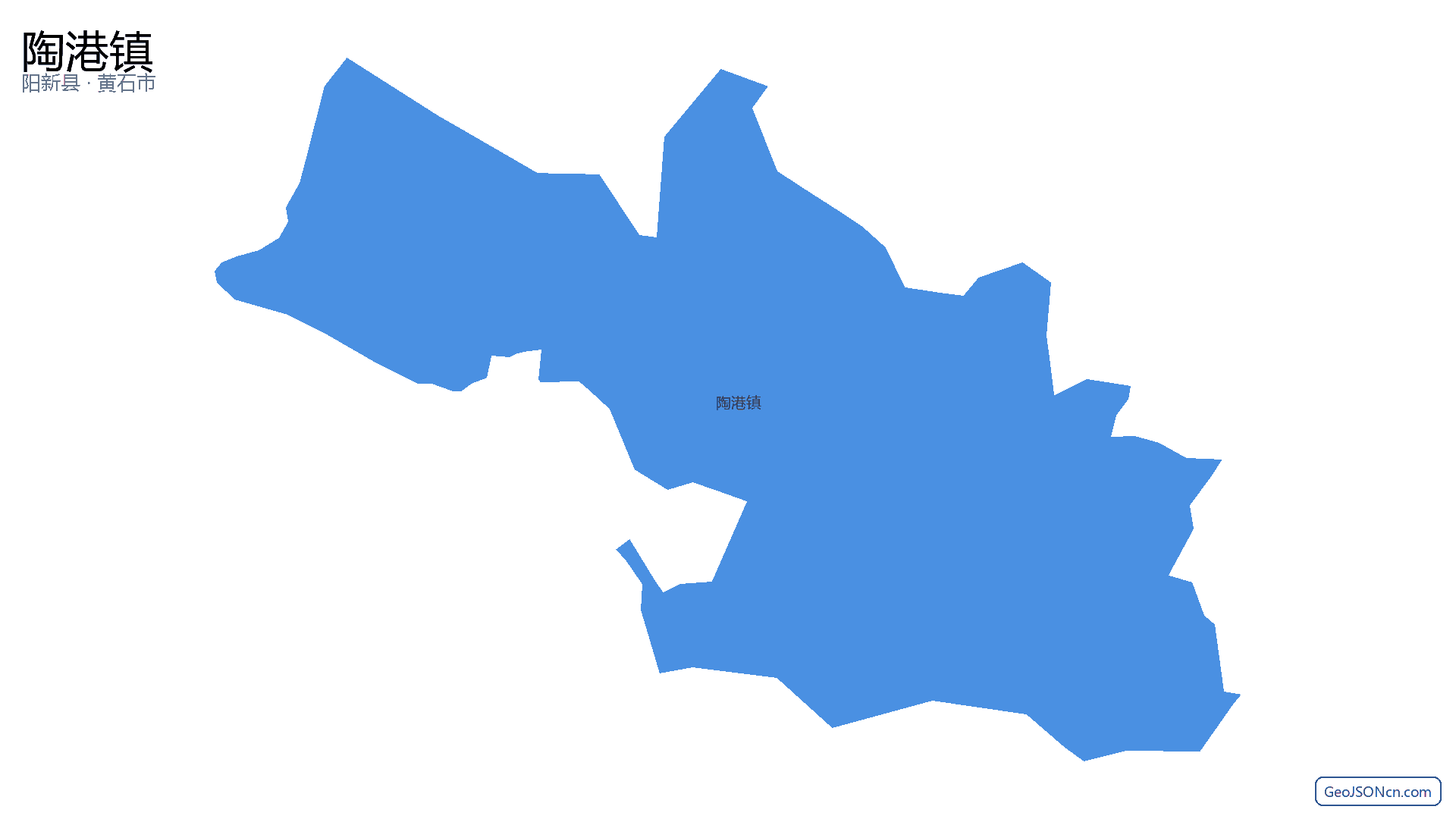 陶港镇行政区划边界地图(阳新县·黄石市),提供GeoJSON、SHP矢量边界数据下载及高清地图大图(PNG/JPG) - GeoJSONcn.com
