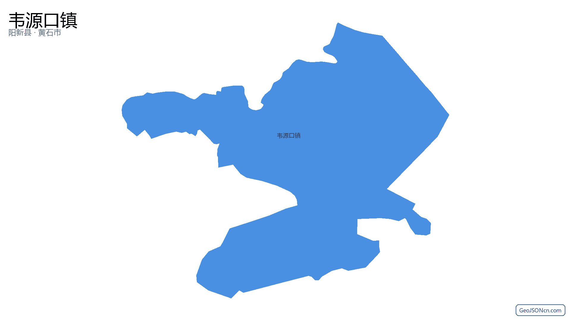 韦源口镇行政区划边界地图(阳新县·黄石市),提供GeoJSON、SHP矢量边界数据下载及高清地图大图(PNG/JPG) - GeoJSONcn.com