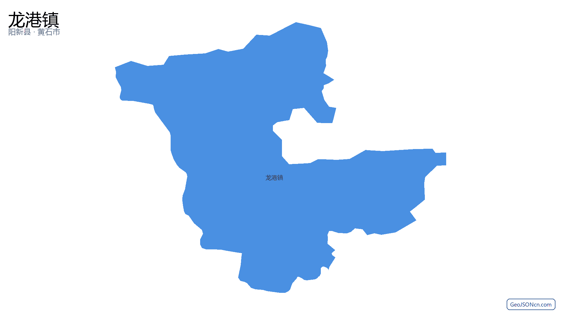 龙港镇行政区划边界地图(阳新县·黄石市),提供GeoJSON、SHP矢量边界数据下载及高清地图大图(PNG/JPG) - GeoJSONcn.com