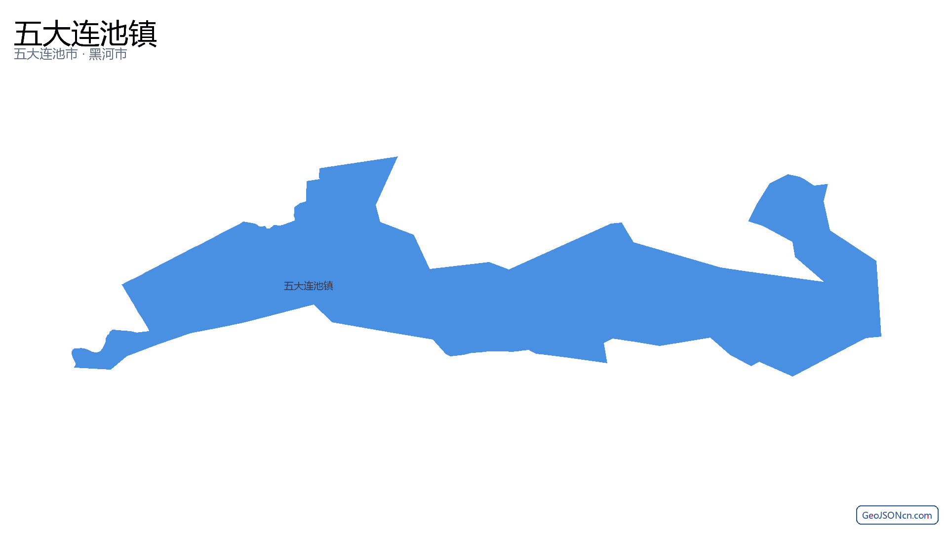 五大连池镇行政区划边界地图（五大连池市·黑河市）,提供GeoJSON、SHP矢量边界数据下载及高清地图大图(PNG/JPG) - GeoJSONcn.com