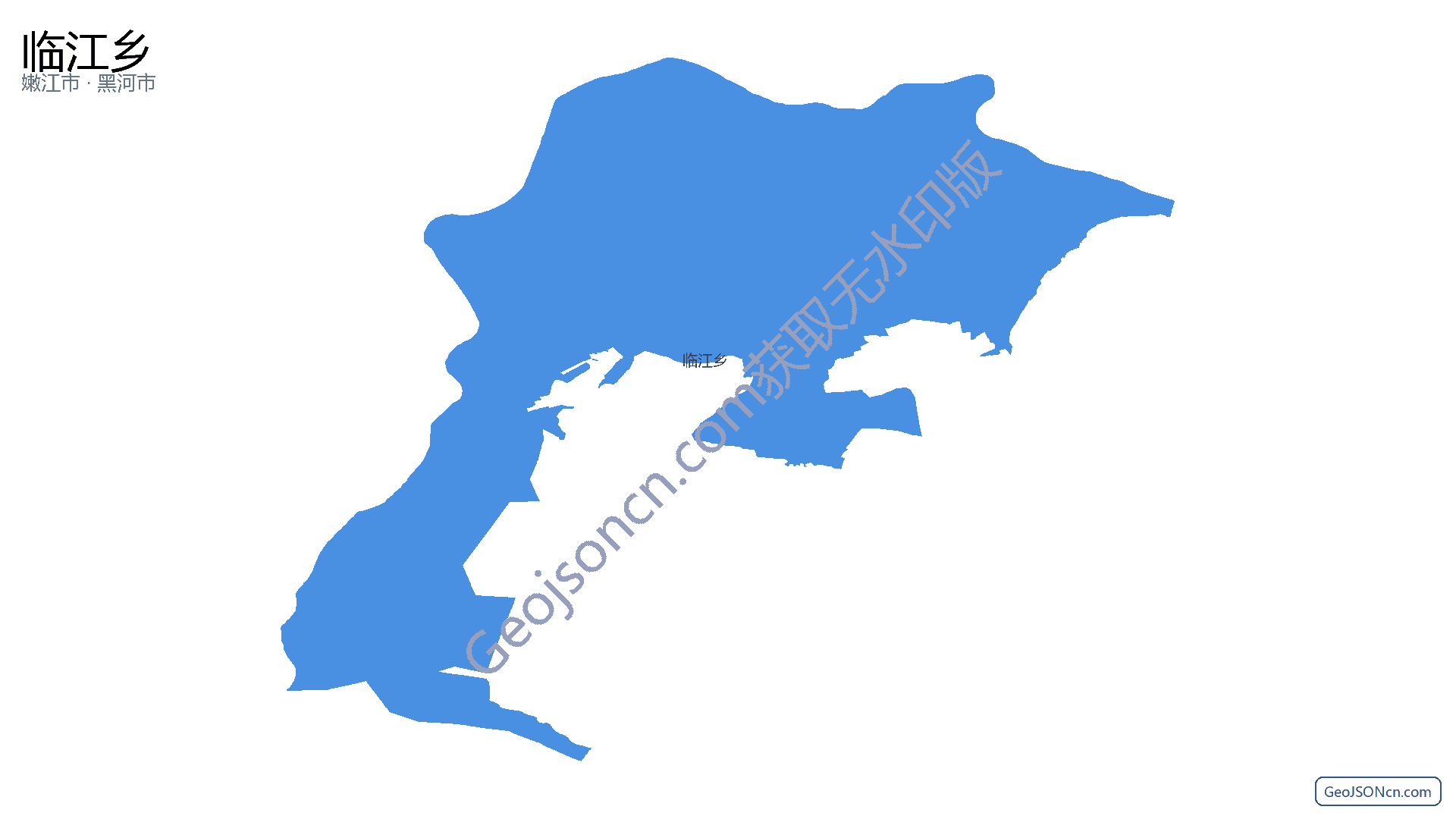临江乡行政区划边界地图（嫩江市·黑河市）,提供GeoJSON、SHP矢量边界数据下载及高清地图大图(PNG/JPG) - GeoJSONcn.com