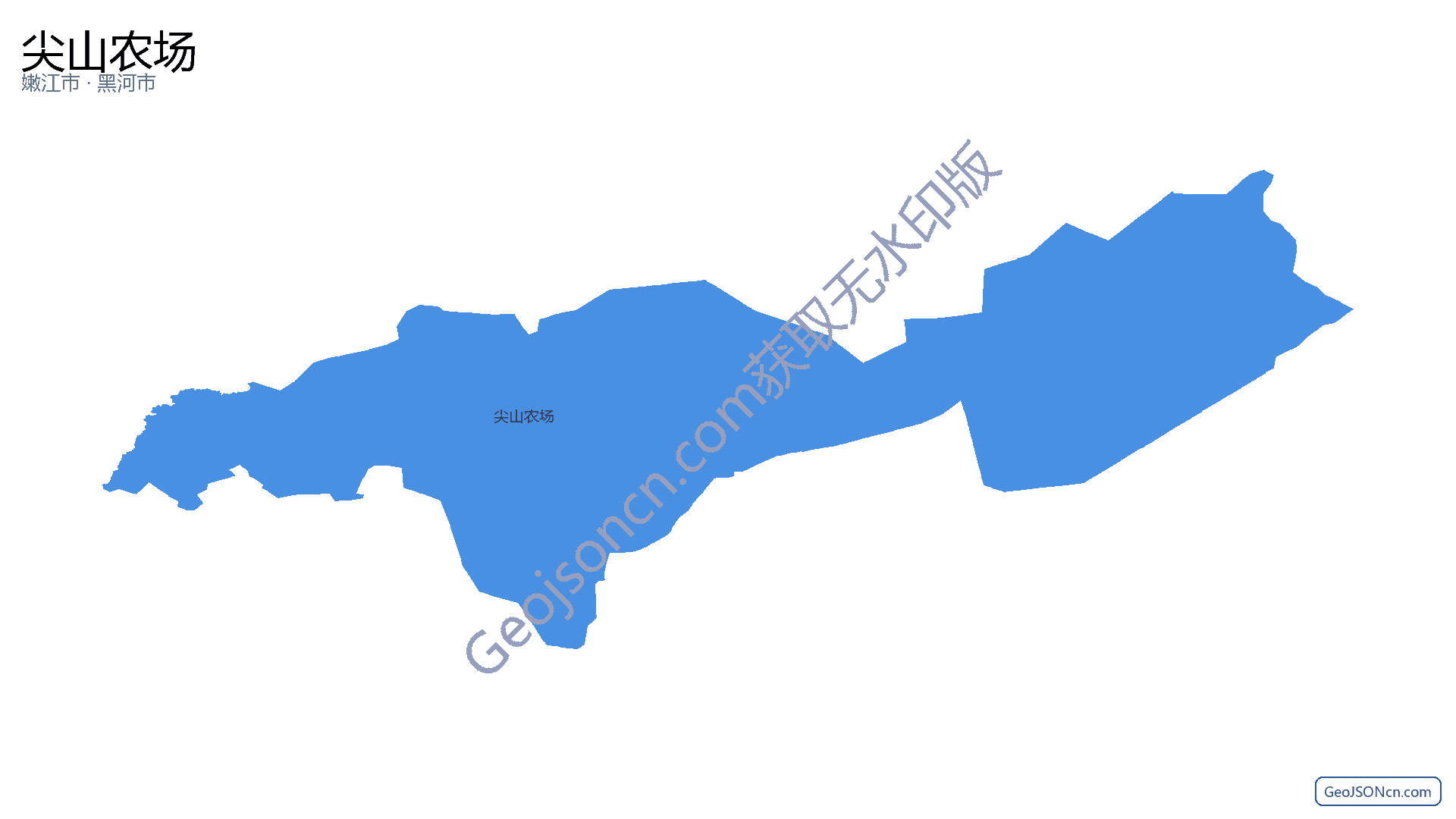 尖山农场行政区划边界地图（嫩江市·黑河市）,提供GeoJSON、SHP矢量边界数据下载及高清地图大图(PNG/JPG) - GeoJSONcn.com