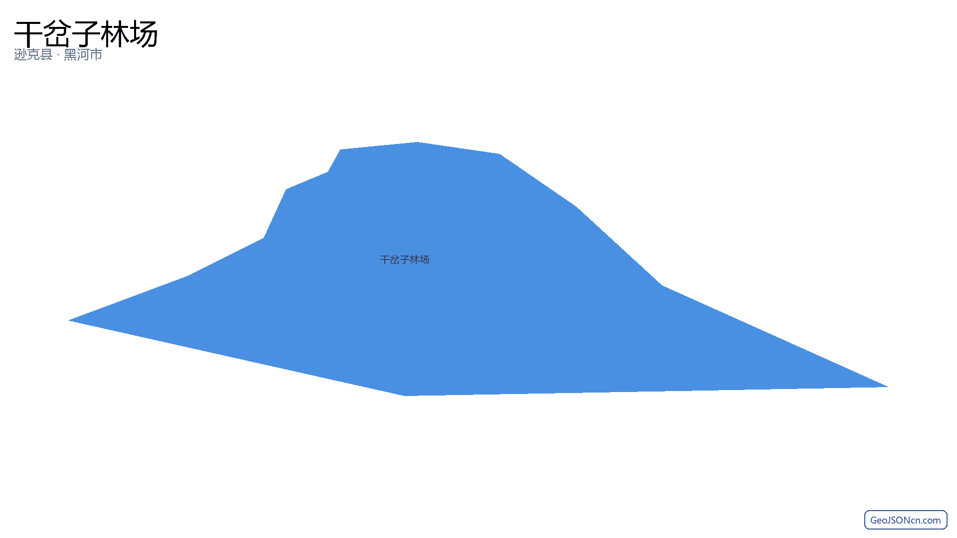 干岔子林场行政区划边界地图（逊克县·黑河市）,提供GeoJSON、SHP矢量边界数据下载及高清地图大图(PNG/JPG) - GeoJSONcn.com