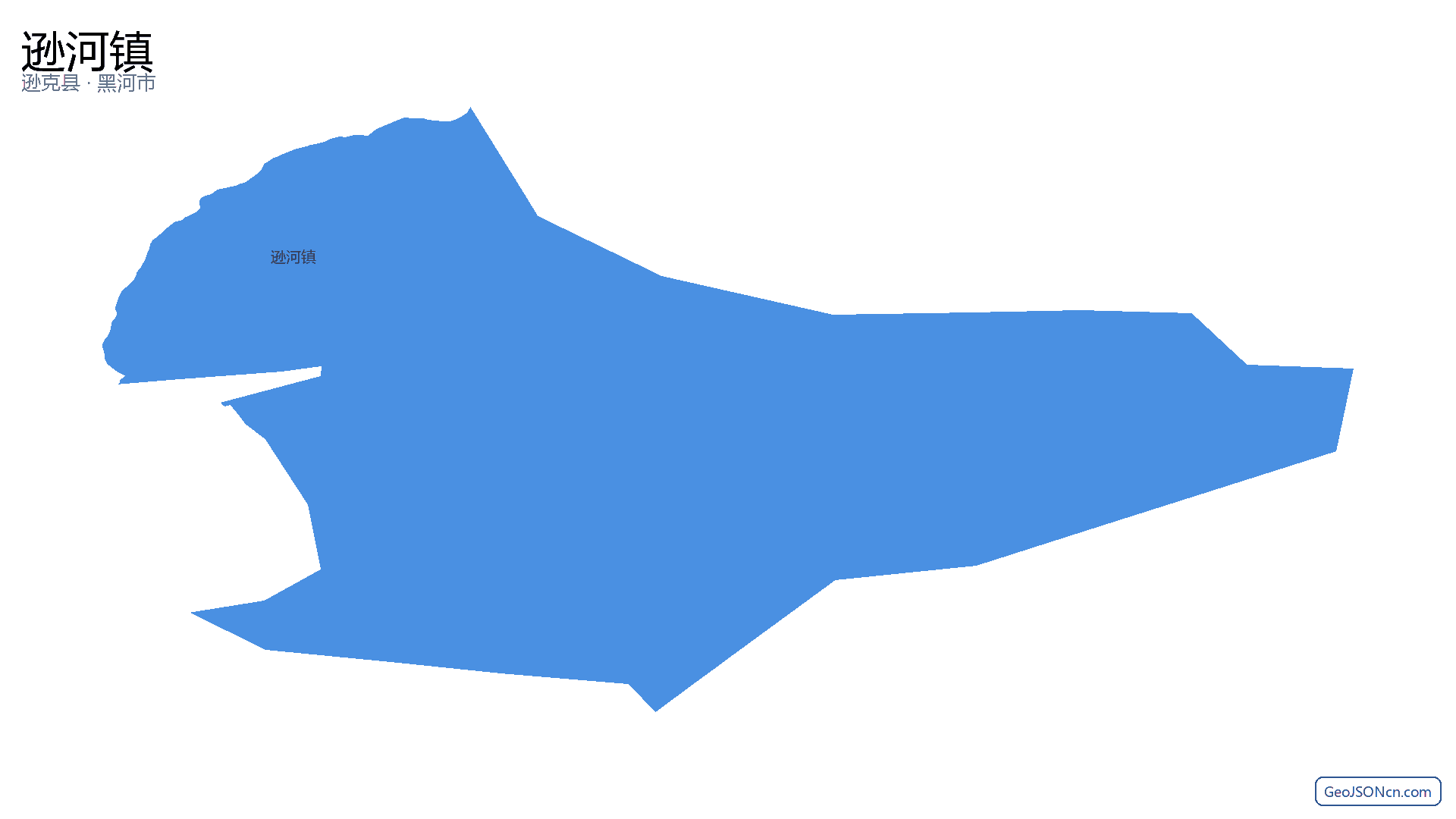逊河镇行政区划边界地图(逊克县·黑河市),提供GeoJSON、SHP矢量边界数据下载及高清地图大图(PNG/JPG) - GeoJSONcn.com