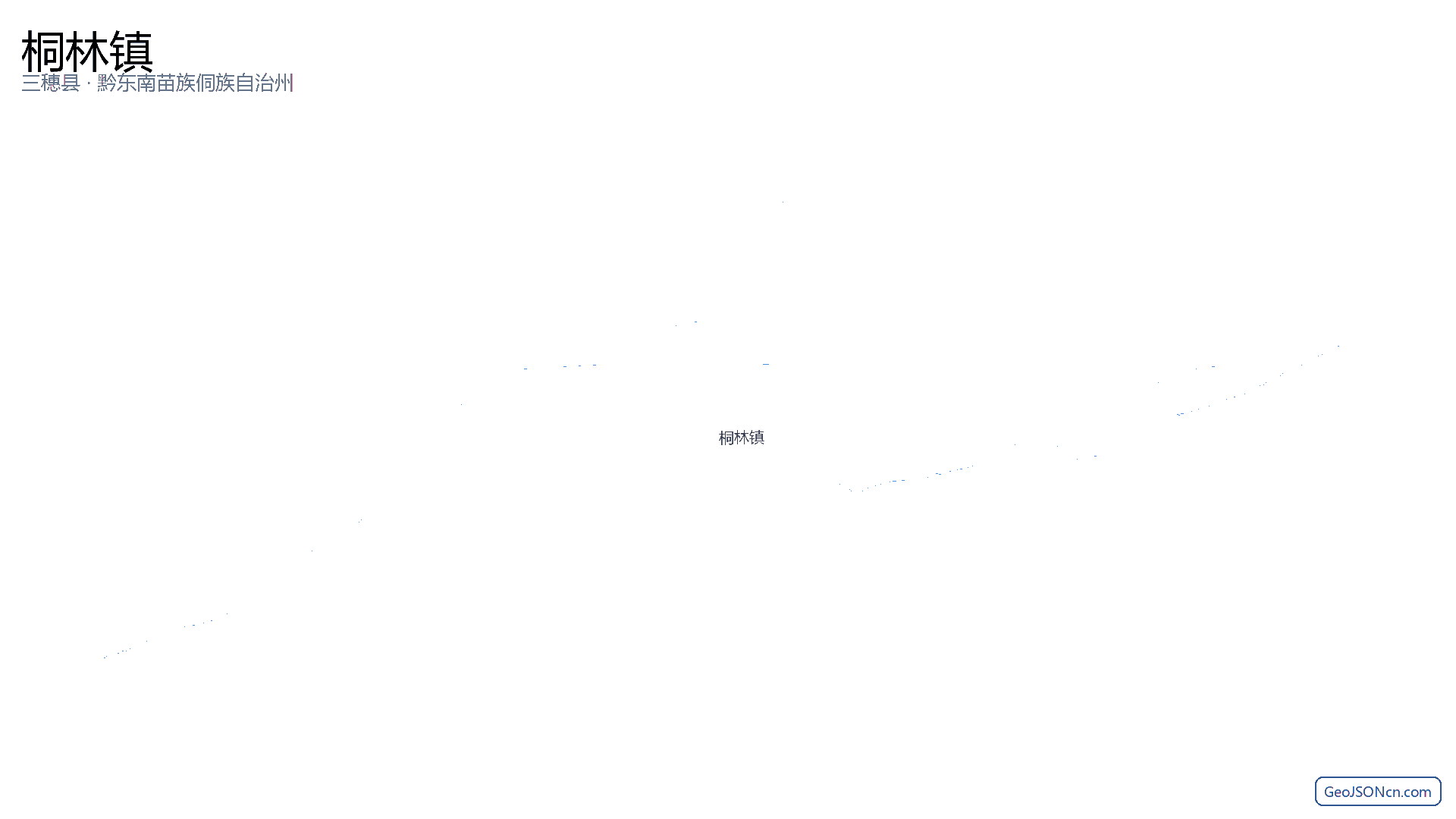 桐林镇行政区划边界地图（三穗县·黔东南苗族侗族自治州）,提供GeoJSON、SHP矢量边界数据下载及高清地图大图(PNG/JPG) - GeoJSONcn.com