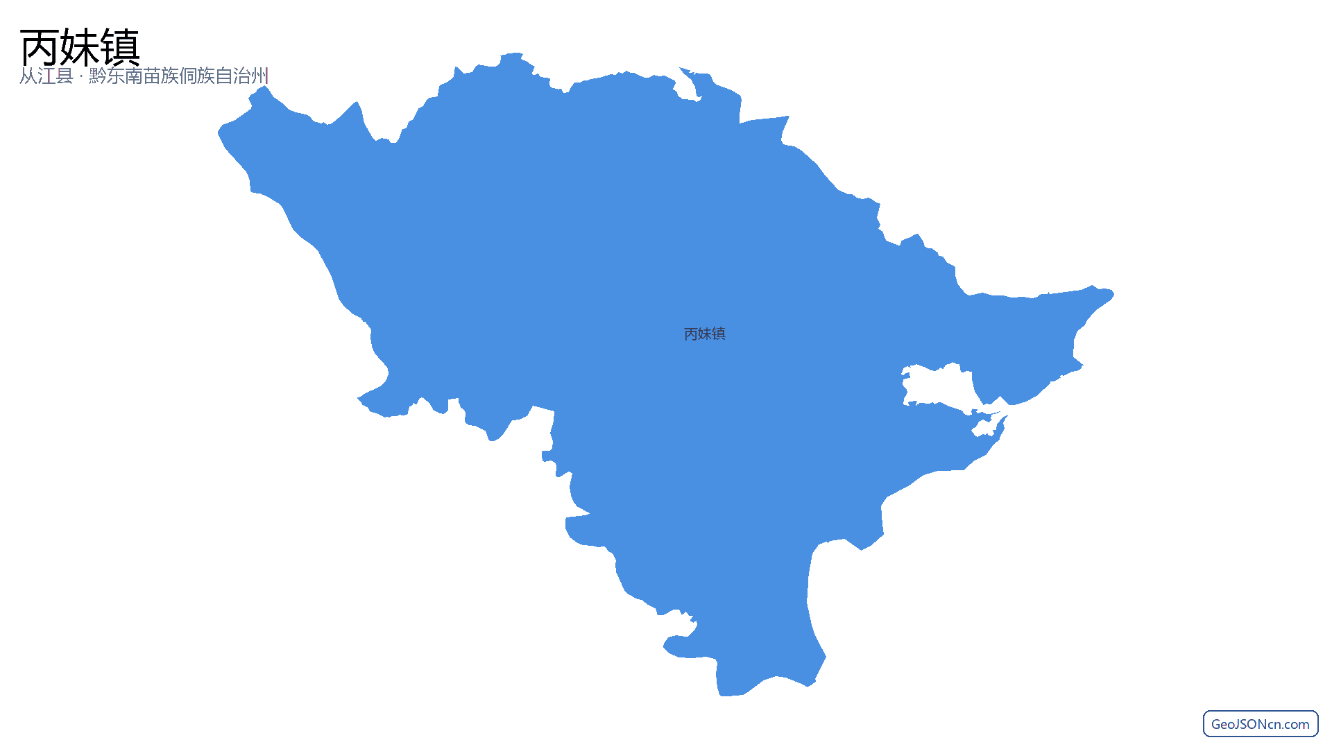 丙妹镇行政区划边界地图(从江县·黔东南苗族侗族自治州),提供GeoJSON、SHP矢量边界数据下载及高清地图大图(PNG/JPG) - GeoJSONcn.com