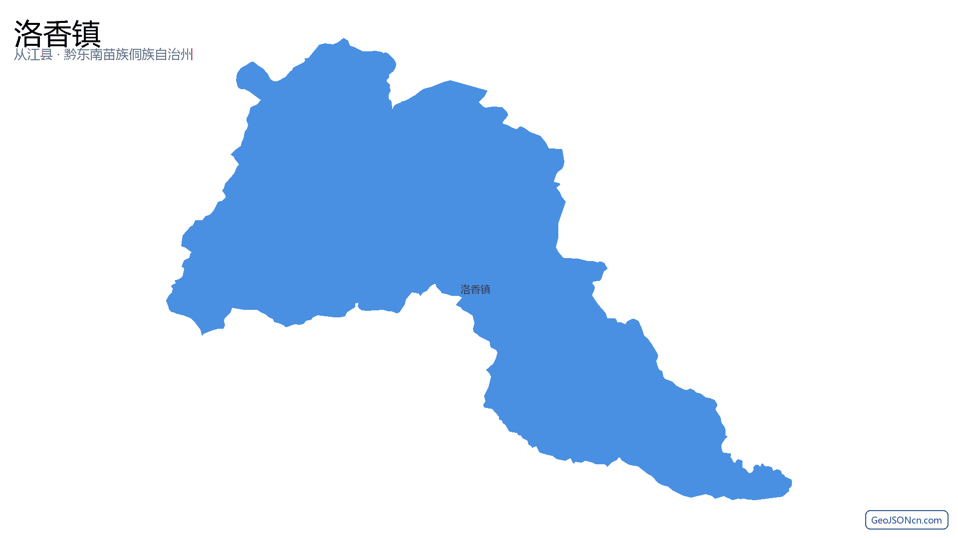洛香镇行政区划边界地图（从江县·黔东南苗族侗族自治州）,提供GeoJSON、SHP矢量边界数据下载及高清地图大图(PNG/JPG) - GeoJSONcn.com
