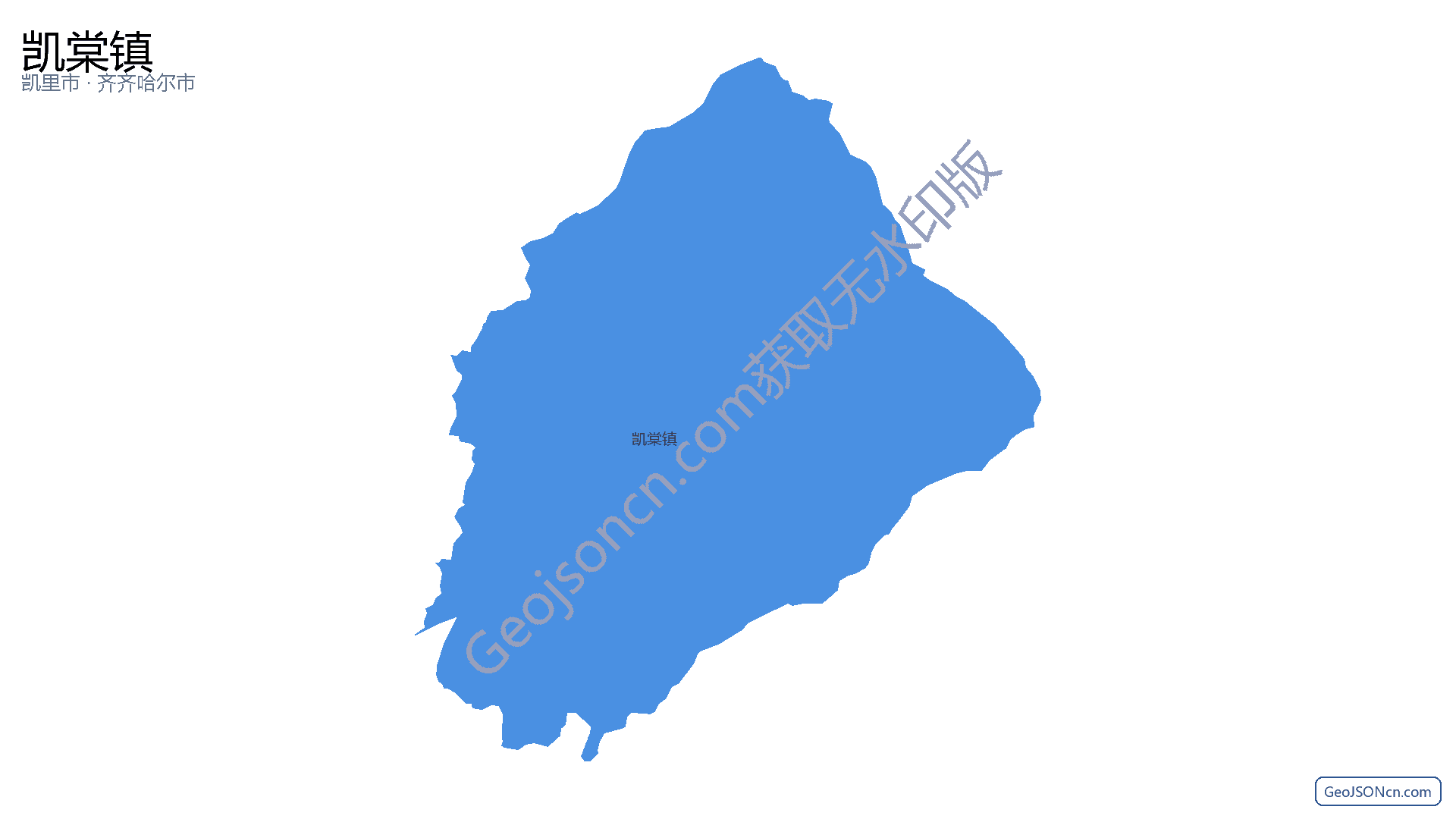 凯棠镇行政区划边界地图（凯里市·黔东南苗族侗族自治州）,提供GeoJSON、SHP矢量边界数据下载及高清地图大图(PNG/JPG) - GeoJSONcn.com