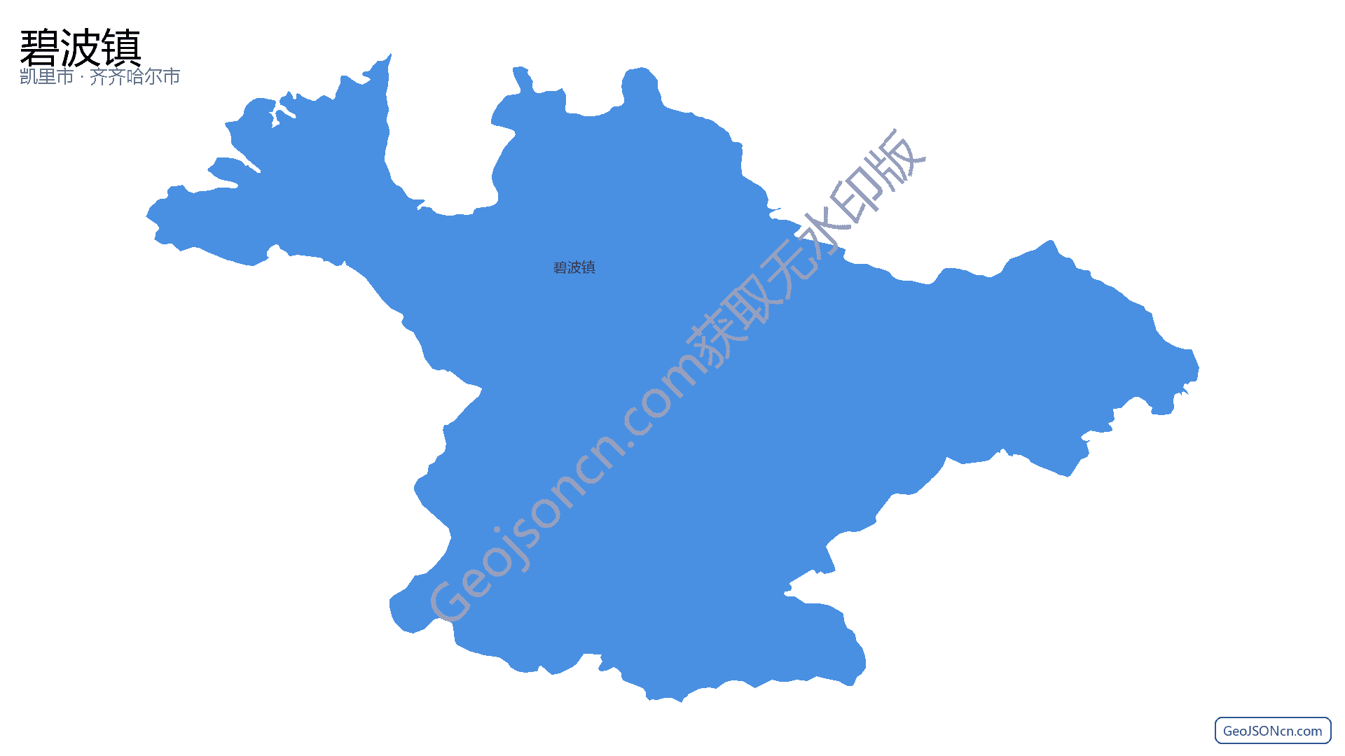碧波镇行政区划边界地图(凯里市·黔东南苗族侗族自治州),提供GeoJSON、SHP矢量边界数据下载及高清地图大图(PNG/JPG) - GeoJSONcn.com