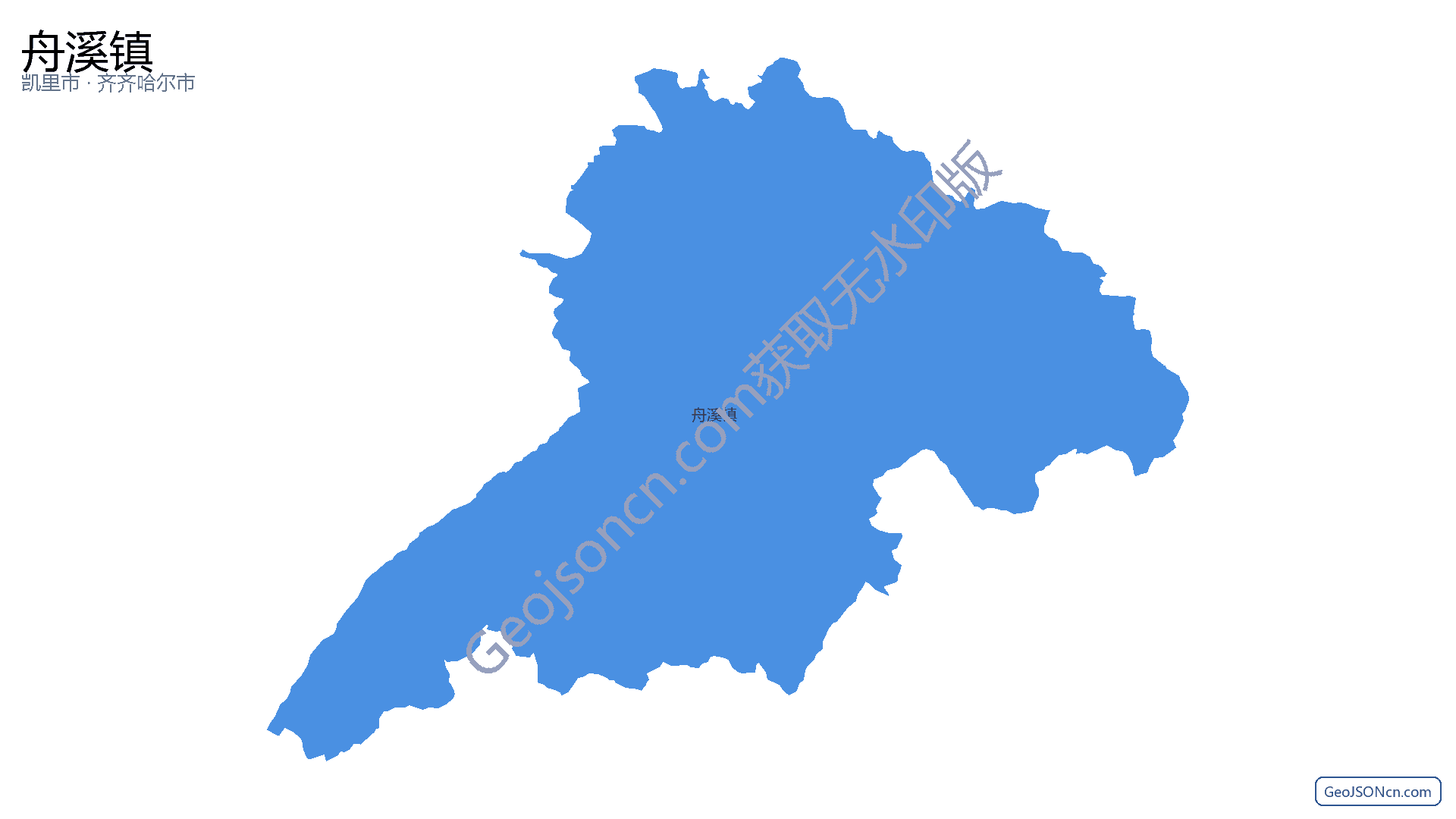 舟溪镇行政区划边界地图(凯里市·黔东南苗族侗族自治州),提供GeoJSON、SHP矢量边界数据下载及高清地图大图(PNG/JPG) - GeoJSONcn.com