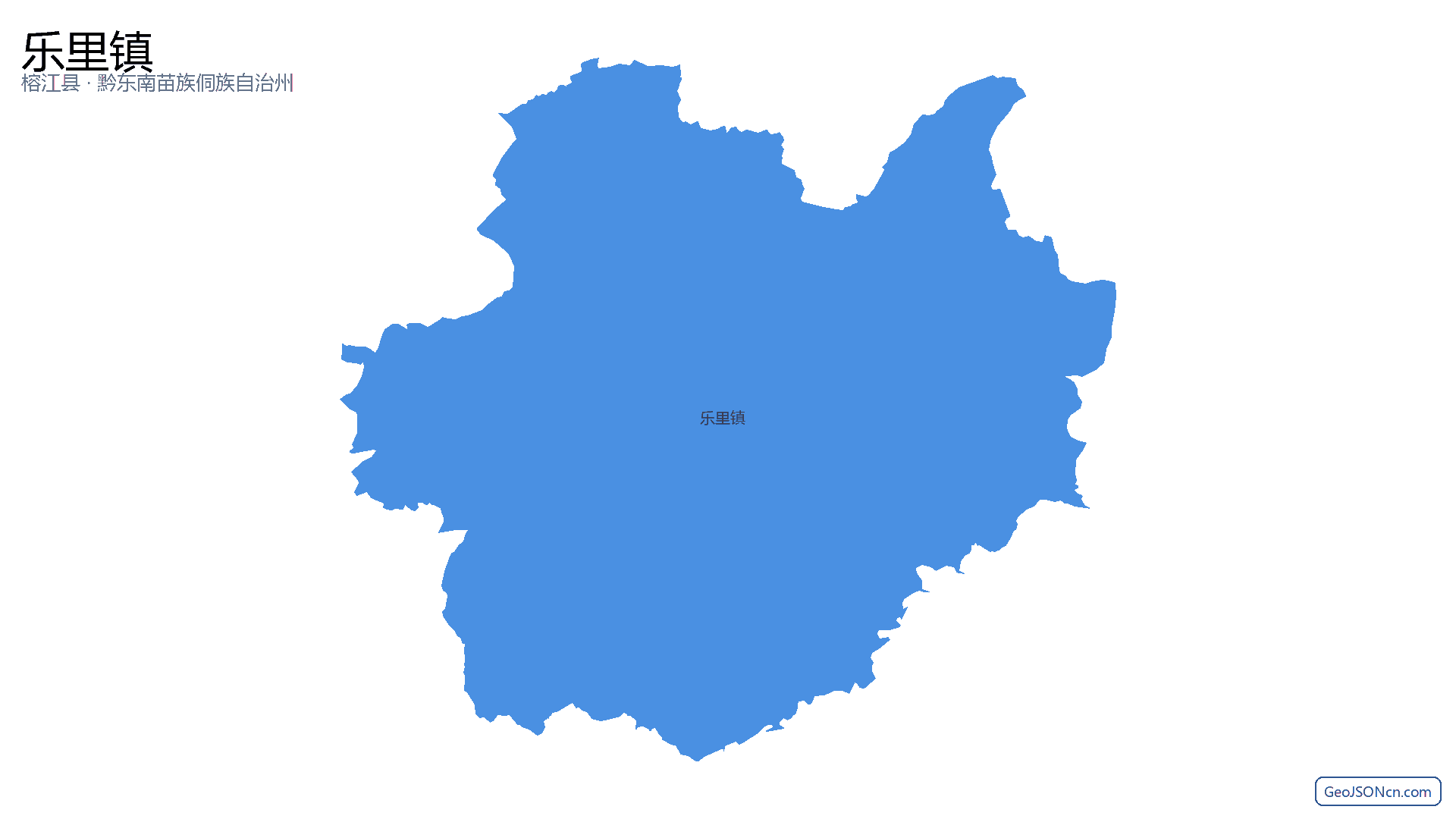 乐里镇行政区划边界地图(榕江县·黔东南苗族侗族自治州),提供GeoJSON、SHP矢量边界数据下载及高清地图大图(PNG/JPG) - GeoJSONcn.com