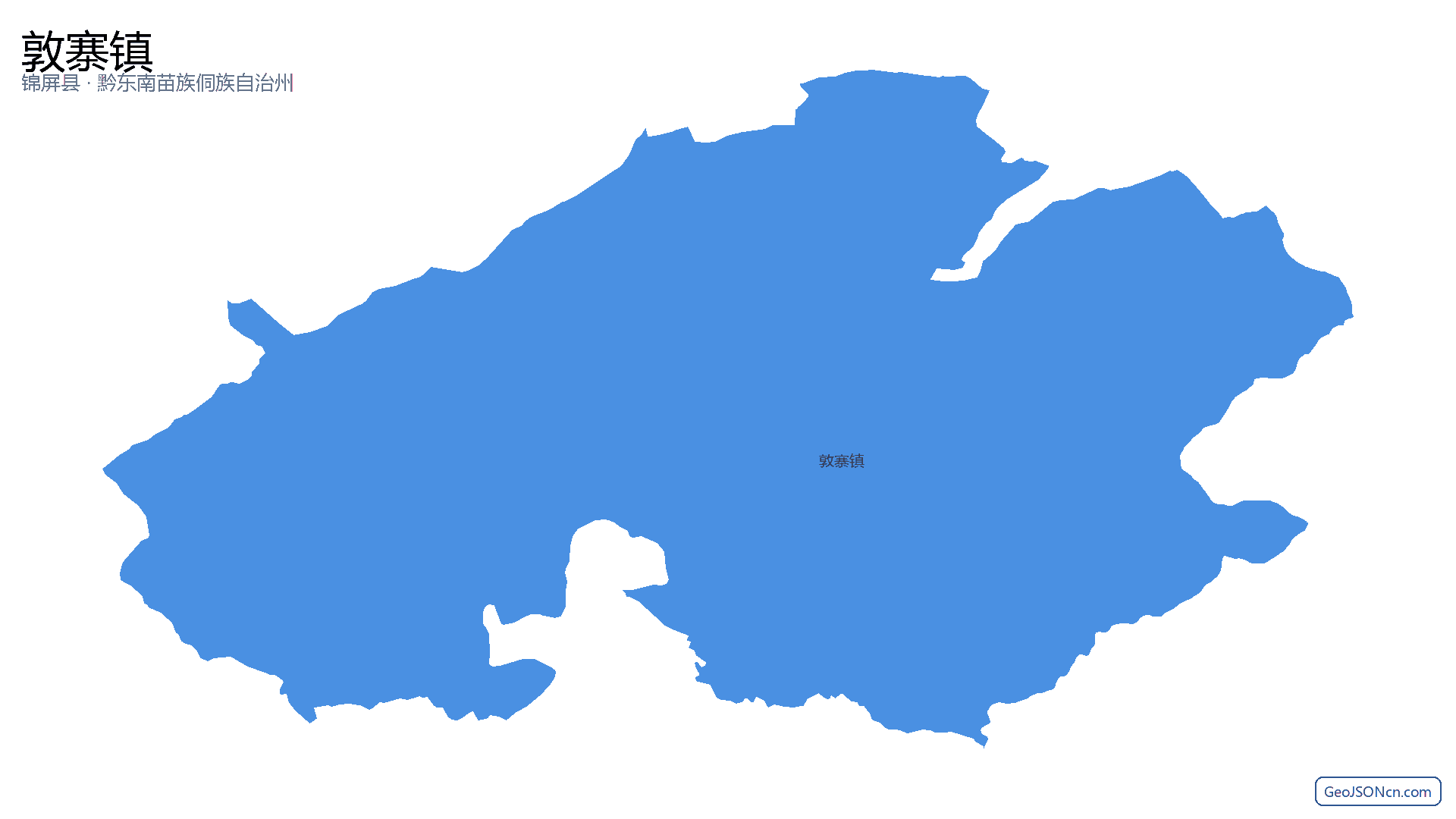 敦寨镇行政区划边界地图(锦屏县·黔东南苗族侗族自治州),提供GeoJSON、SHP矢量边界数据下载及高清地图大图(PNG/JPG) - GeoJSONcn.com