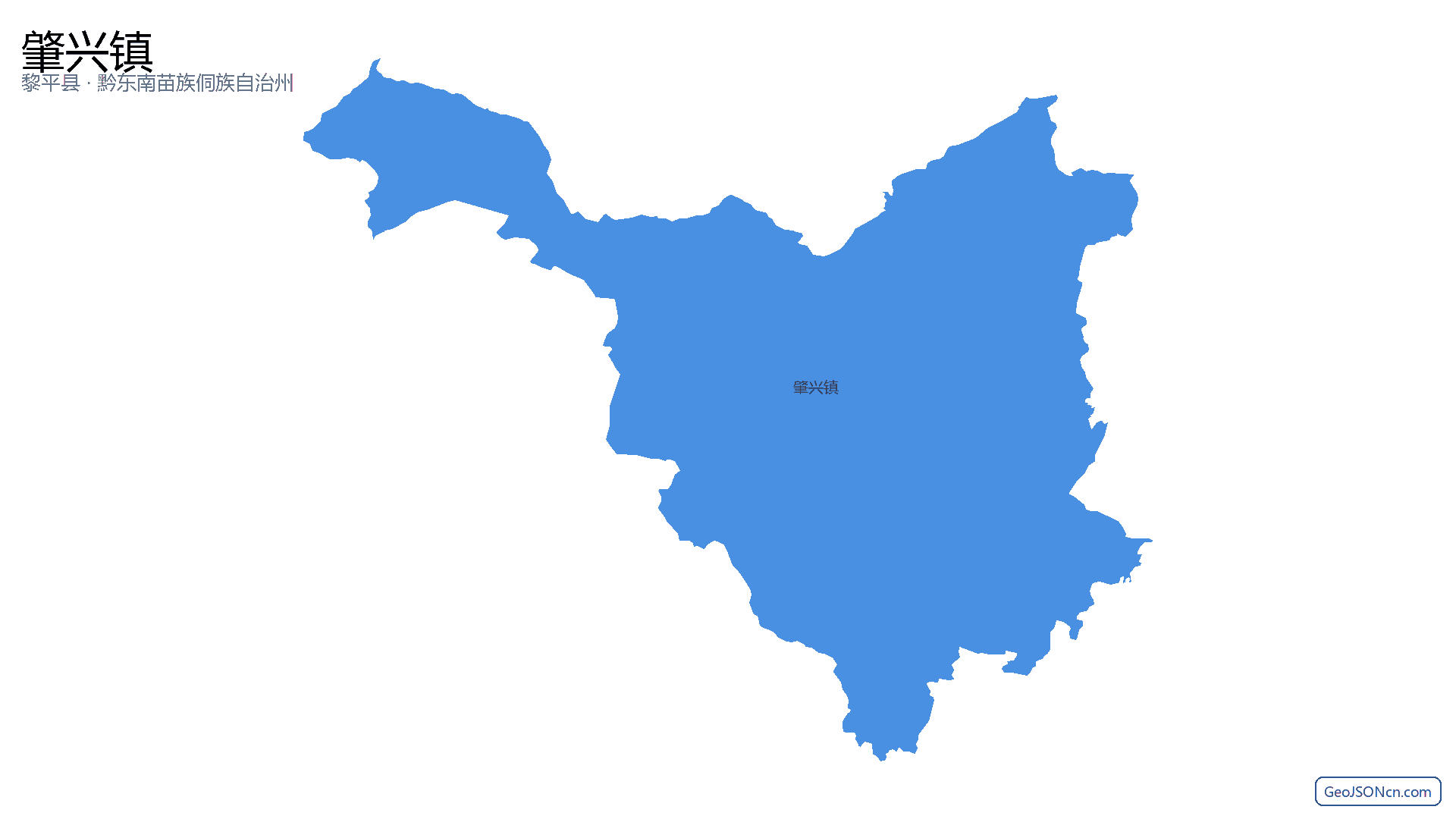 肇兴镇行政区划边界地图(黎平县·黔东南苗族侗族自治州),提供GeoJSON、SHP矢量边界数据下载及高清地图大图(PNG/JPG) - GeoJSONcn.com