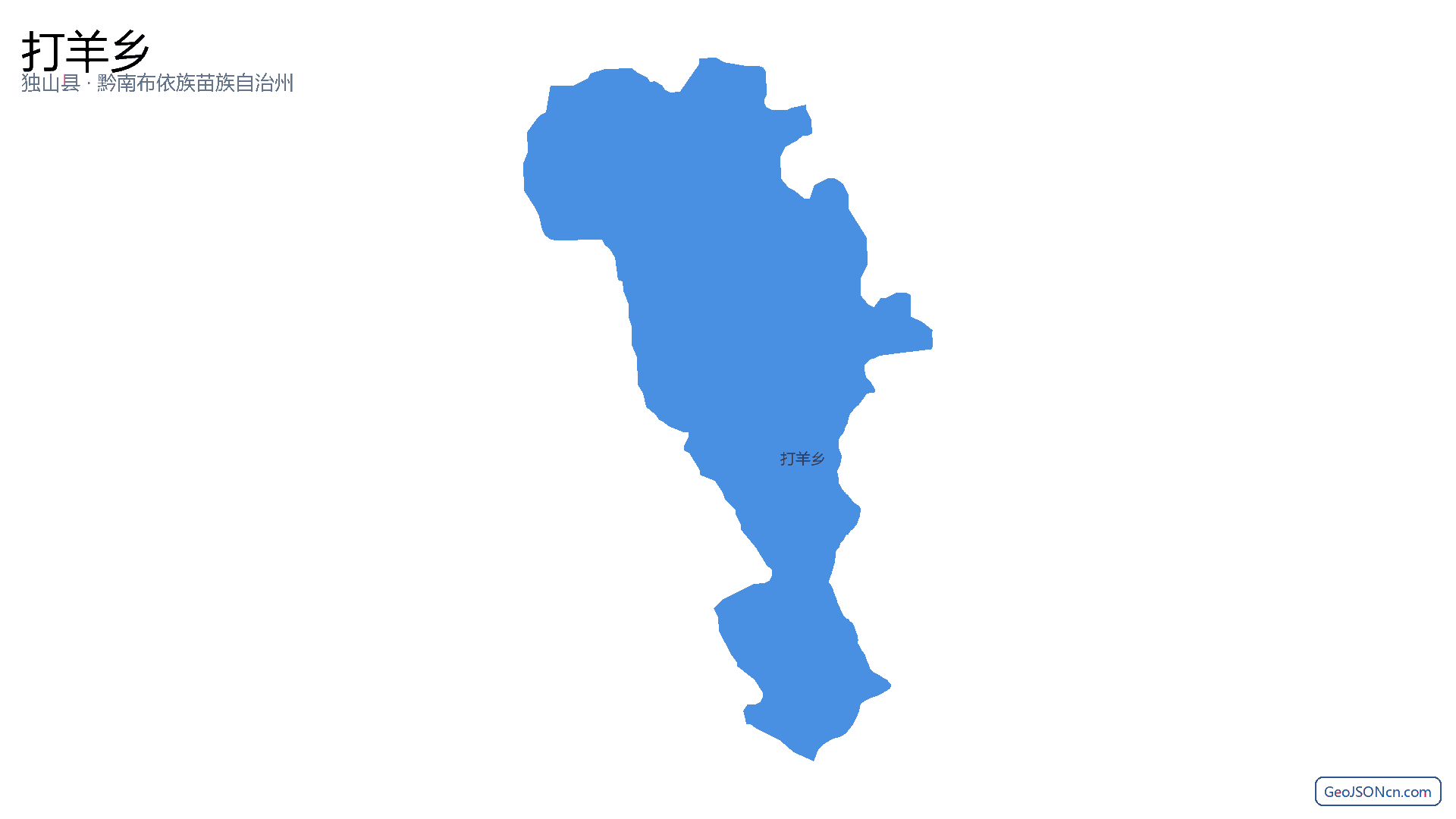 打羊乡行政区划边界地图(独山县·黔南布依族苗族自治州),提供GeoJSON、SHP矢量边界数据下载及高清地图大图(PNG/JPG) - GeoJSONcn.com