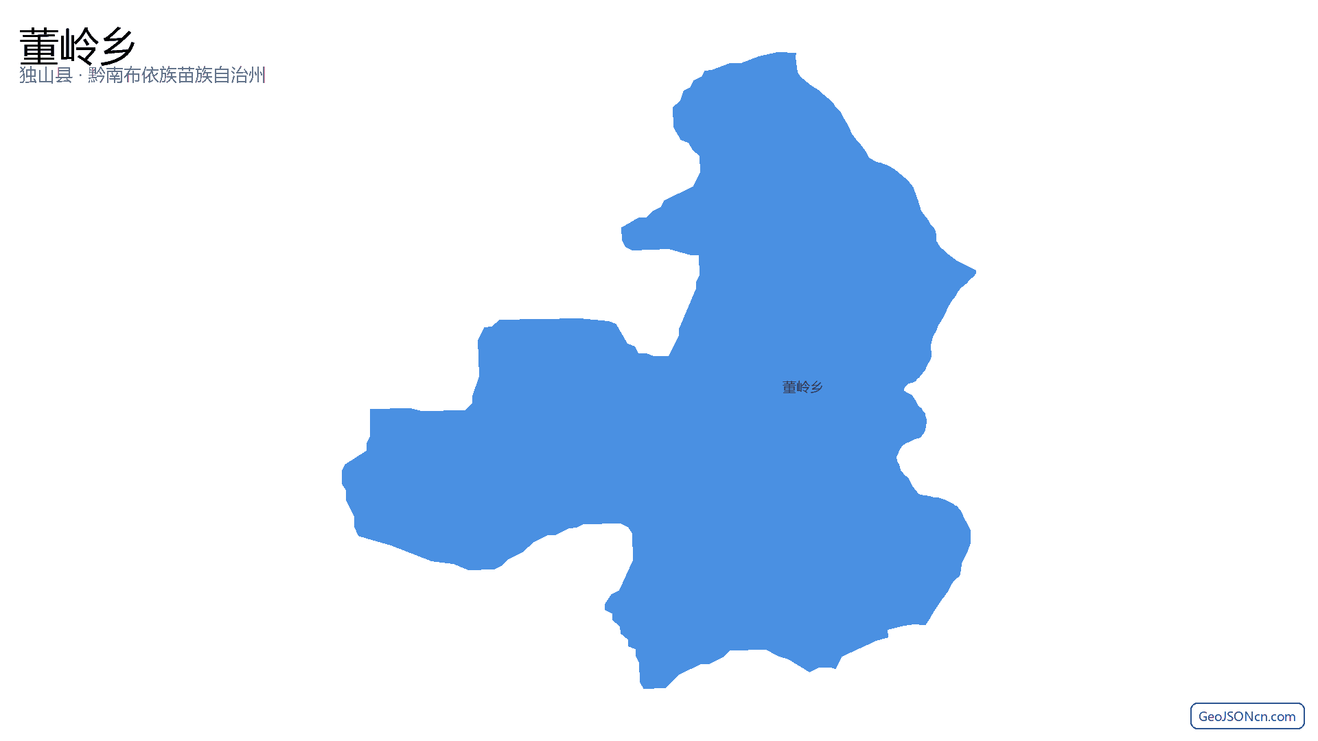 董岭乡行政区划边界地图(独山县·黔南布依族苗族自治州),提供GeoJSON、SHP矢量边界数据下载及高清地图大图(PNG/JPG) - GeoJSONcn.com