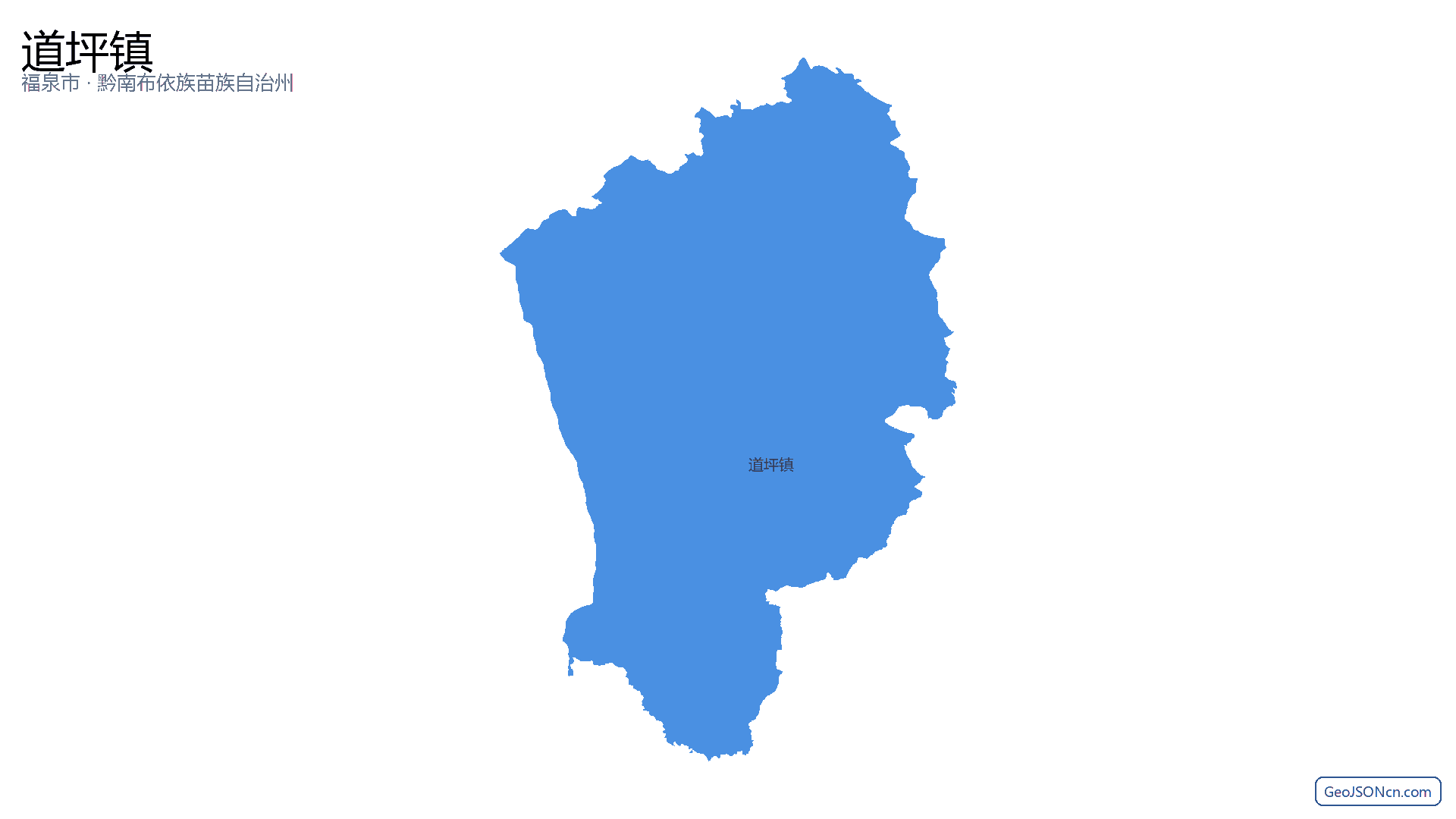 道坪镇行政区划边界地图(福泉市·黔南布依族苗族自治州),提供GeoJSON、SHP矢量边界数据下载及高清地图大图(PNG/JPG) - GeoJSONcn.com