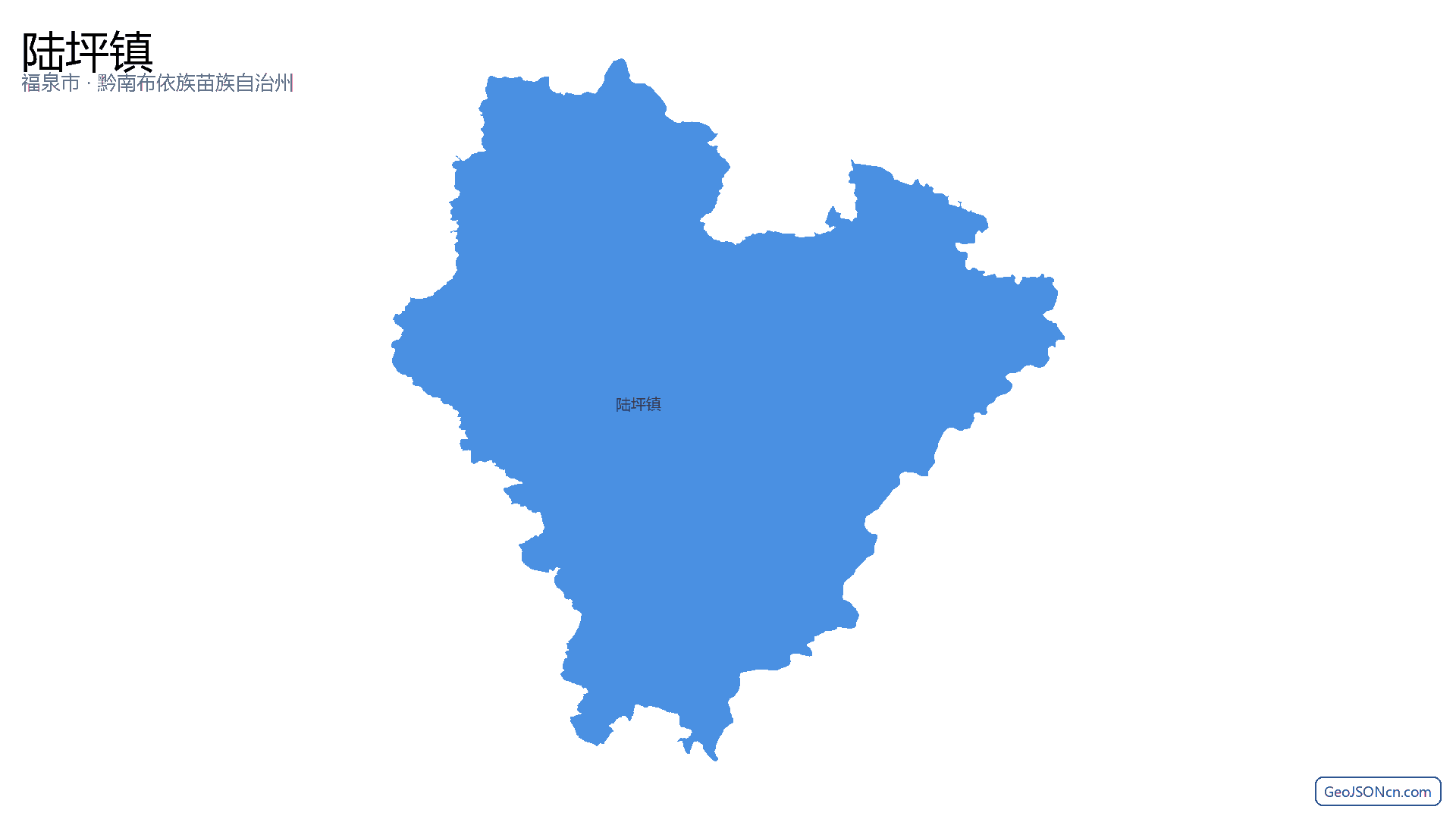 陆坪镇行政区划边界地图(福泉市·黔南布依族苗族自治州),提供GeoJSON、SHP矢量边界数据下载及高清地图大图(PNG/JPG) - GeoJSONcn.com