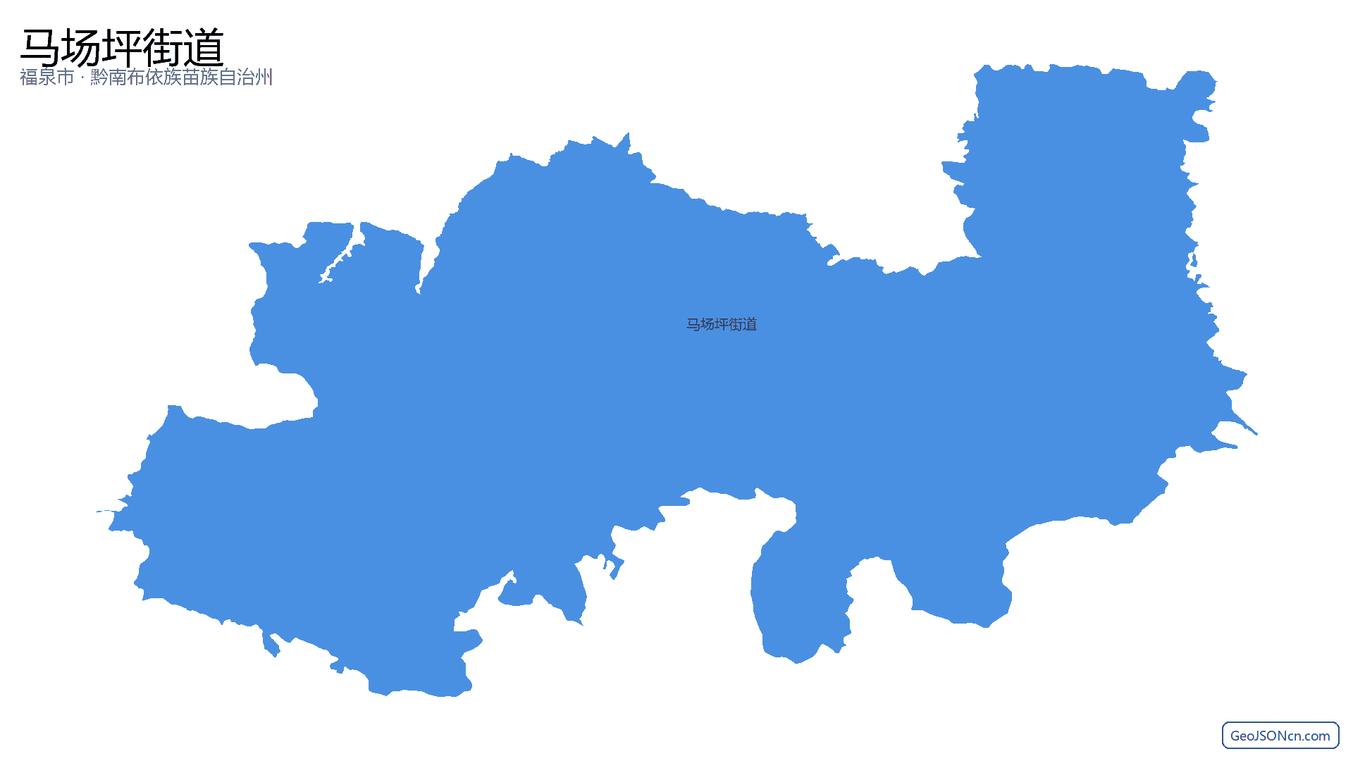 马场坪街道行政区划边界地图(福泉市·黔南布依族苗族自治州),提供GeoJSON、SHP矢量边界数据下载及高清地图大图(PNG/JPG) - GeoJSONcn.com