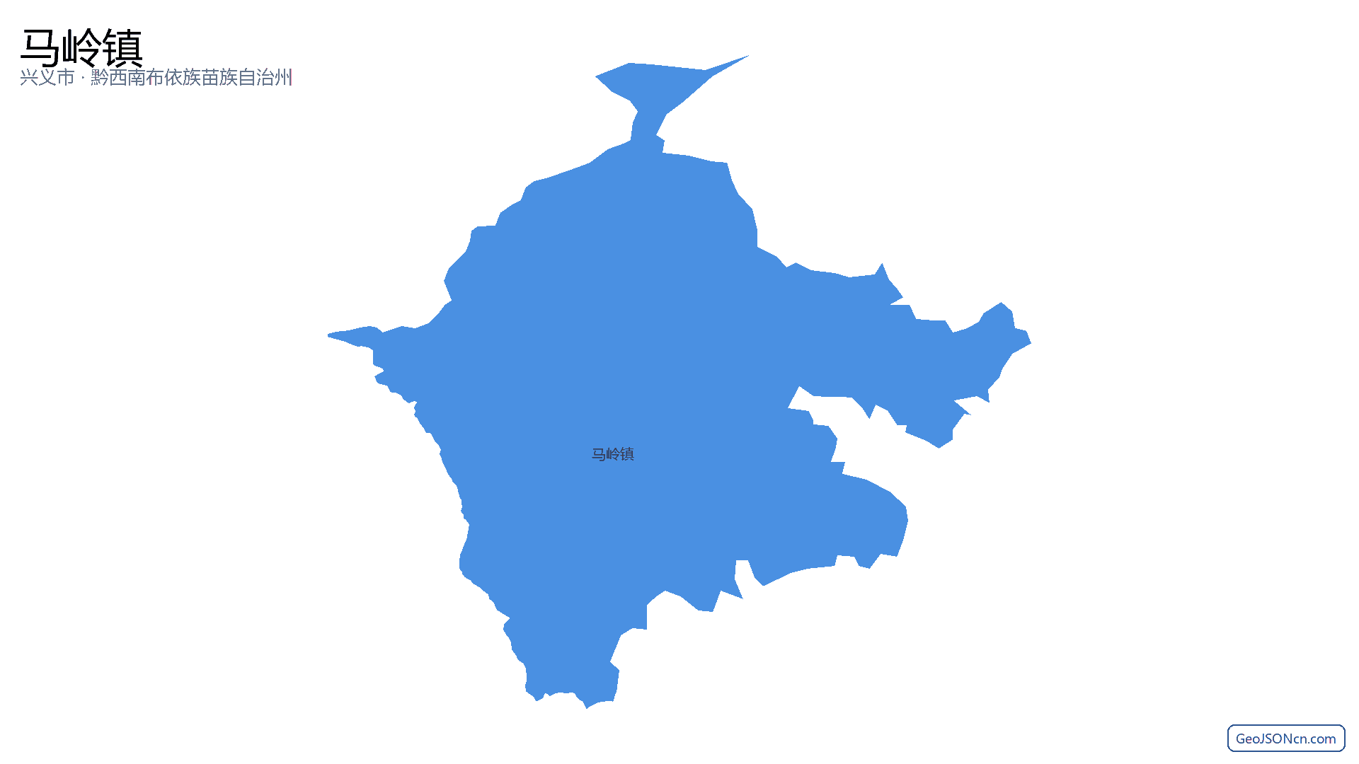马岭镇行政区划边界地图(兴义市·黔西南布依族苗族自治州),提供GeoJSON、SHP矢量边界数据下载及高清地图大图(PNG/JPG) - GeoJSONcn.com