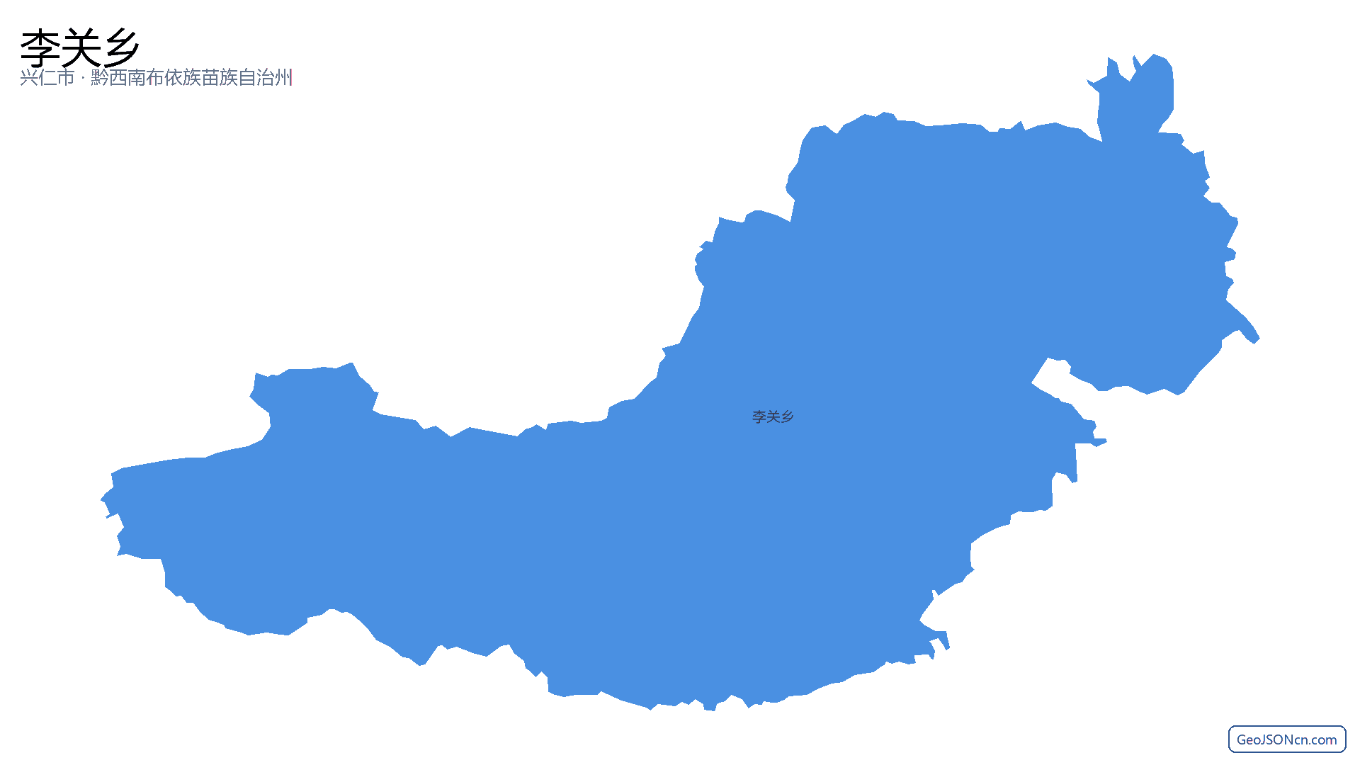 李关乡行政区划边界地图(兴仁市·黔西南布依族苗族自治州),提供GeoJSON、SHP矢量边界数据下载及高清地图大图(PNG/JPG) - GeoJSONcn.com
