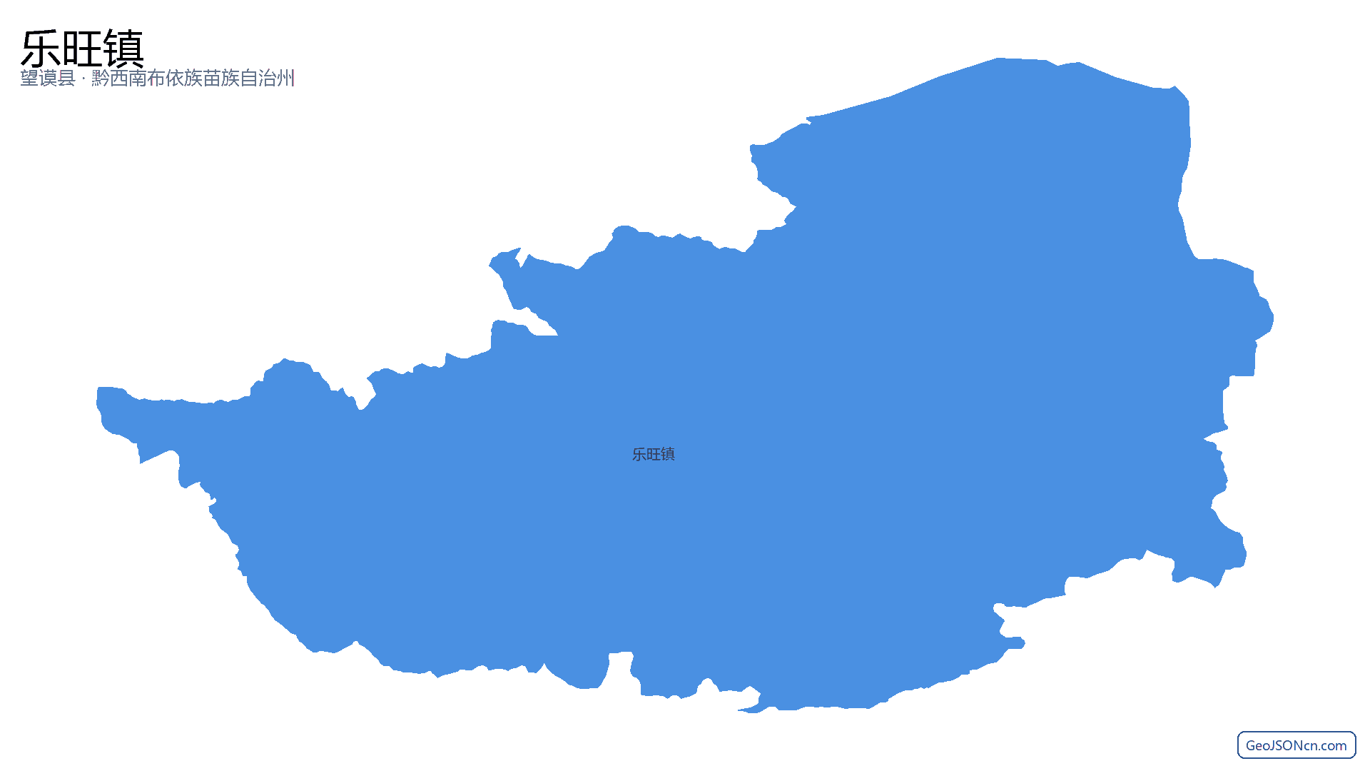 乐旺镇行政区划边界地图(望谟县·黔西南布依族苗族自治州),提供GeoJSON、SHP矢量边界数据下载及高清地图大图(PNG/JPG) - GeoJSONcn.com
