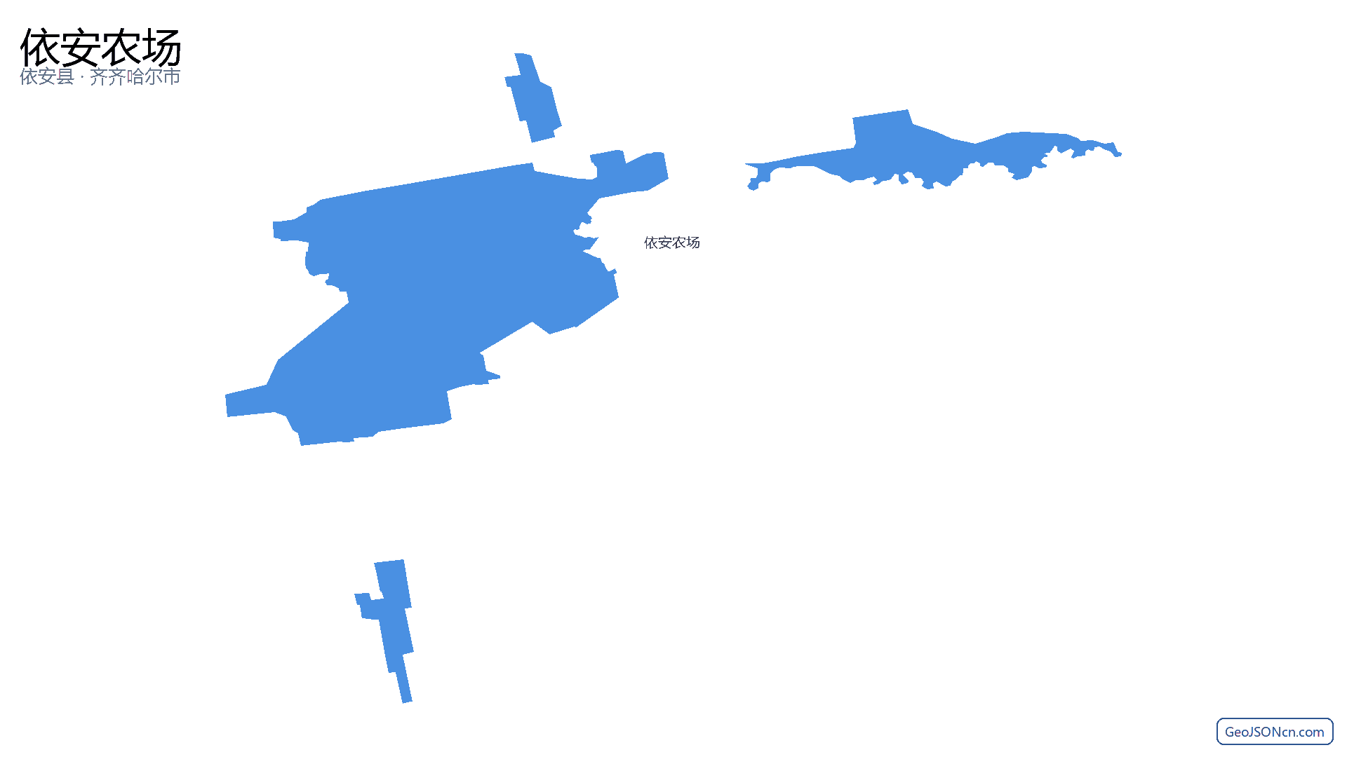 依安农场行政区划边界地图（依安县·齐齐哈尔市）,提供GeoJSON、SHP矢量边界数据下载及高清地图大图(PNG/JPG) - GeoJSONcn.com