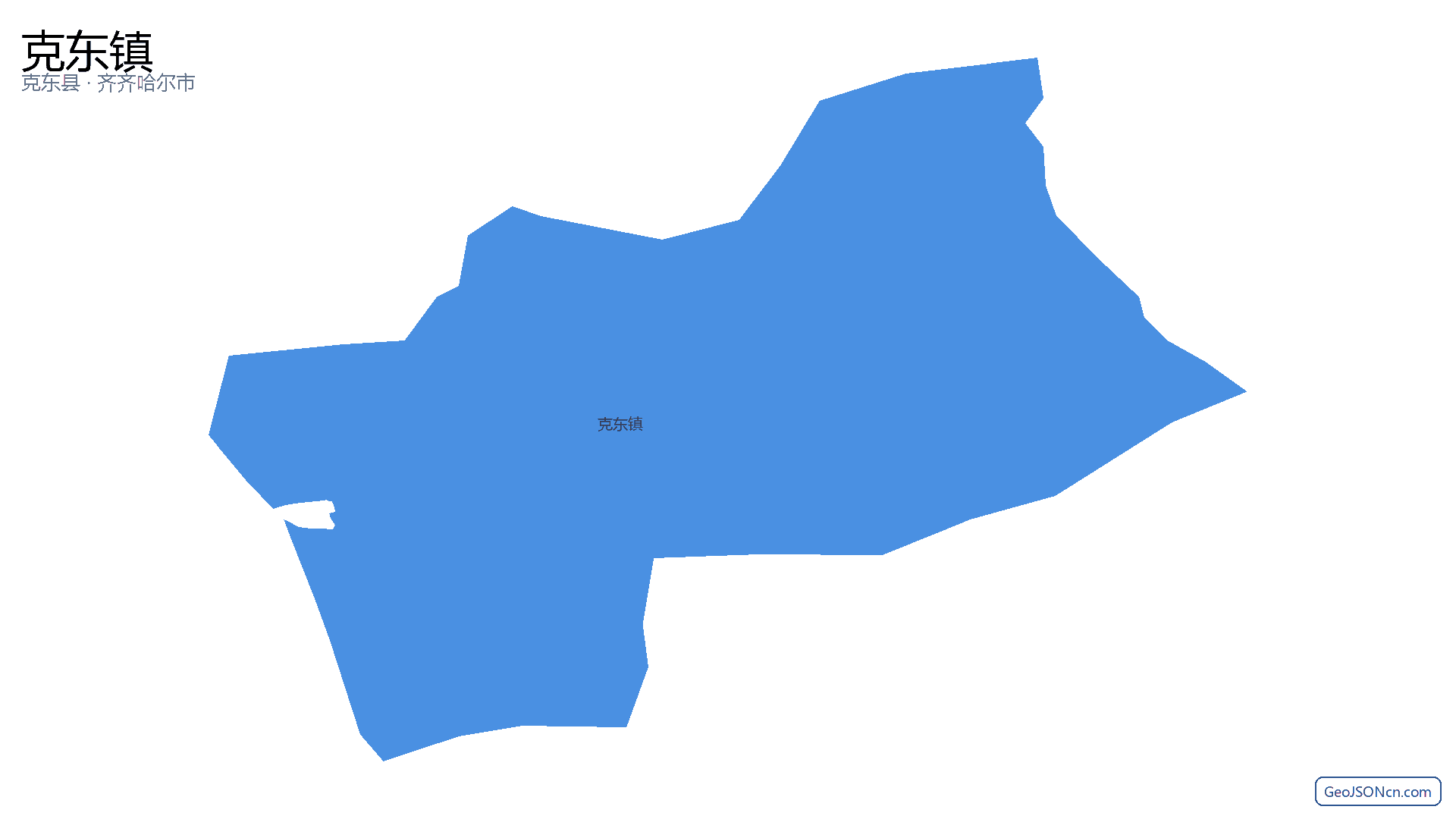 克东镇行政区划边界地图（克东县·齐齐哈尔市）,提供GeoJSON、SHP矢量边界数据下载及高清地图大图(PNG/JPG) - GeoJSONcn.com