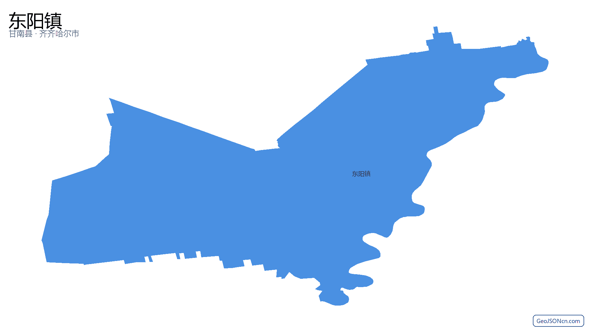 东阳镇行政区划边界地图（甘南县·齐齐哈尔市）,提供GeoJSON、SHP矢量边界数据下载及高清地图大图(PNG/JPG) - GeoJSONcn.com