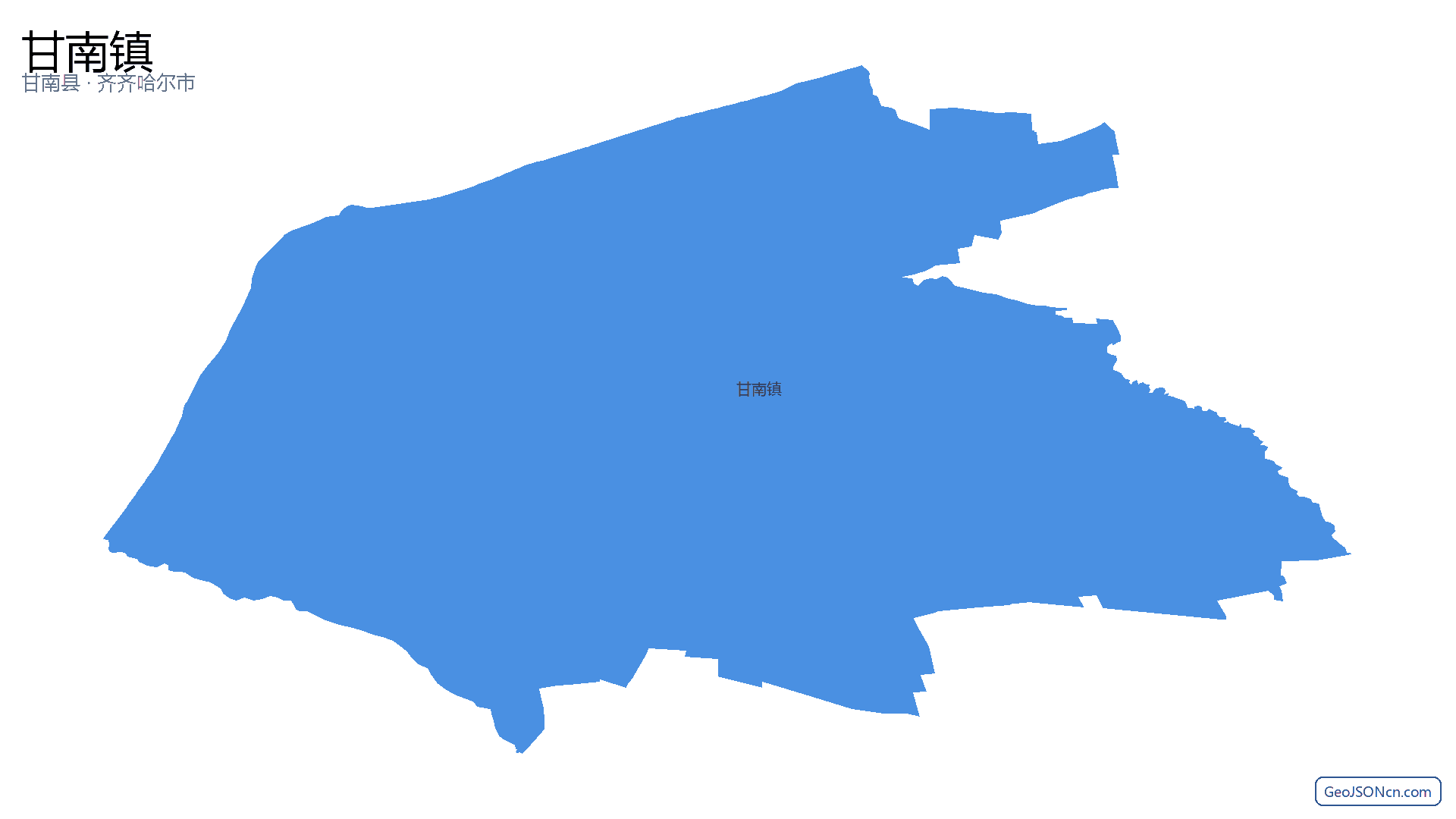 甘南镇行政区划边界地图（甘南县·齐齐哈尔市）,提供GeoJSON、SHP矢量边界数据下载及高清地图大图(PNG/JPG) - GeoJSONcn.com