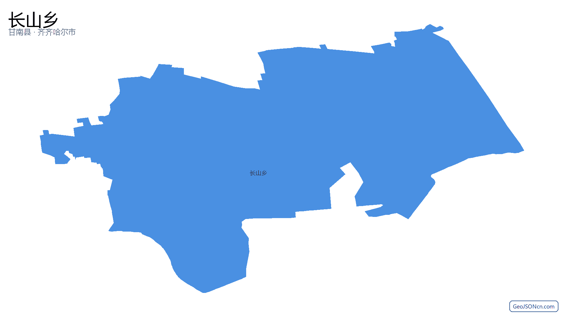 长山乡行政区划边界地图（甘南县·齐齐哈尔市）,提供GeoJSON、SHP矢量边界数据下载及高清地图大图(PNG/JPG) - GeoJSONcn.com