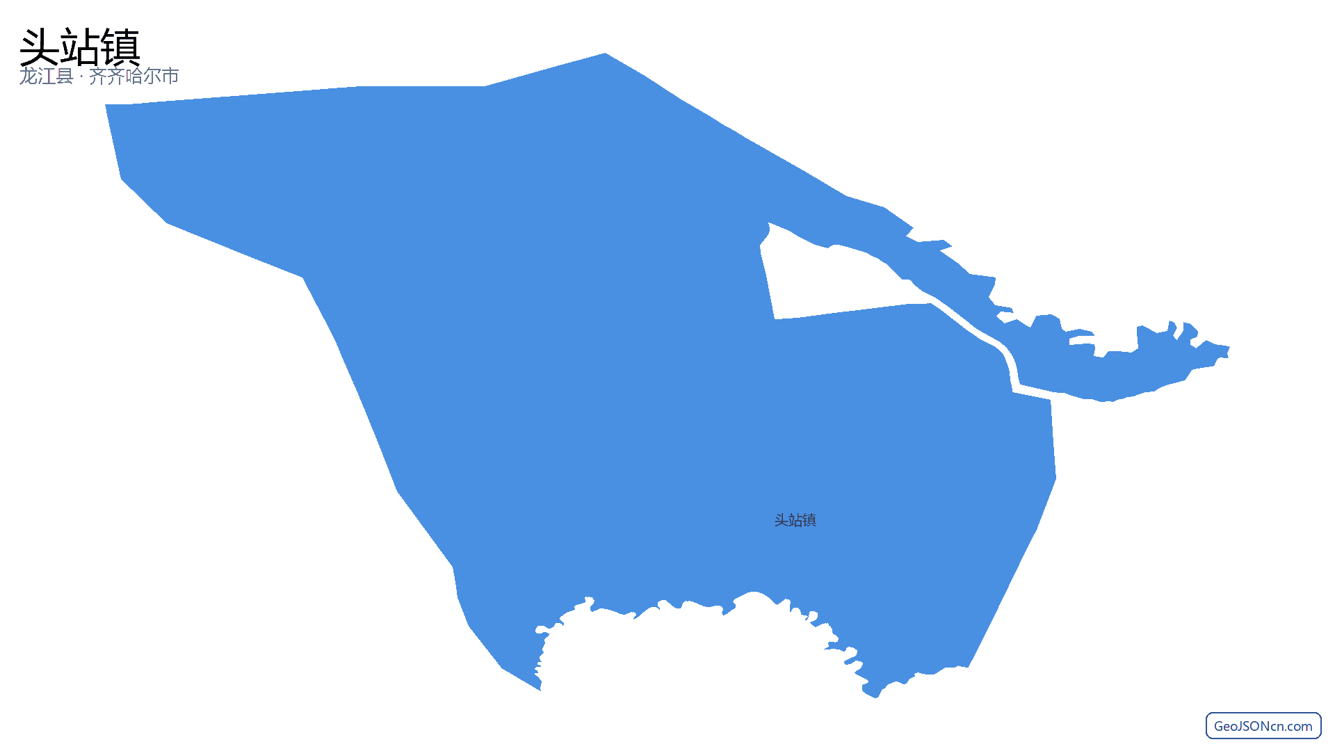 头站镇行政区划边界地图(龙江县·齐齐哈尔市),提供GeoJSON、SHP矢量边界数据下载及高清地图大图(PNG/JPG) - GeoJSONcn.com
