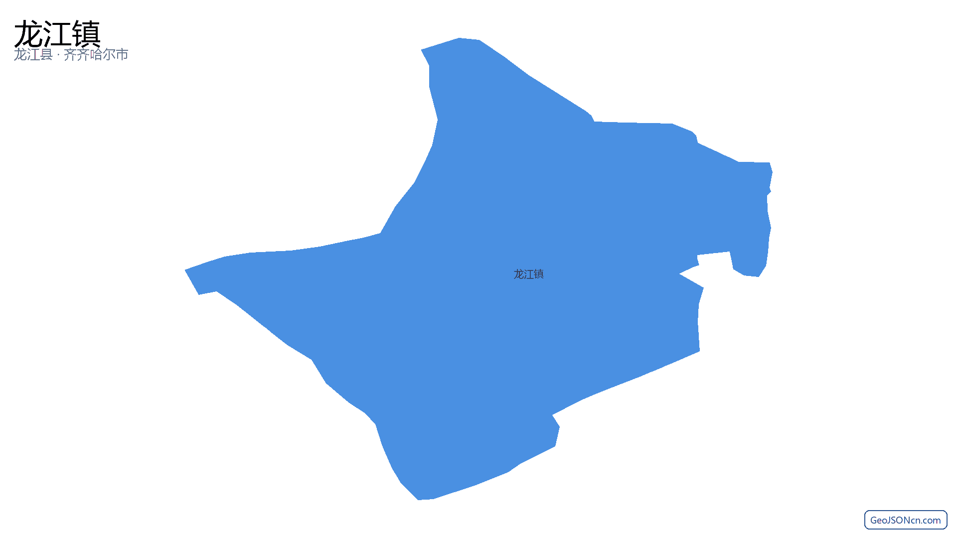 龙江镇行政区划边界地图（龙江县·齐齐哈尔市）,提供GeoJSON、SHP矢量边界数据下载及高清地图大图(PNG/JPG) - GeoJSONcn.com