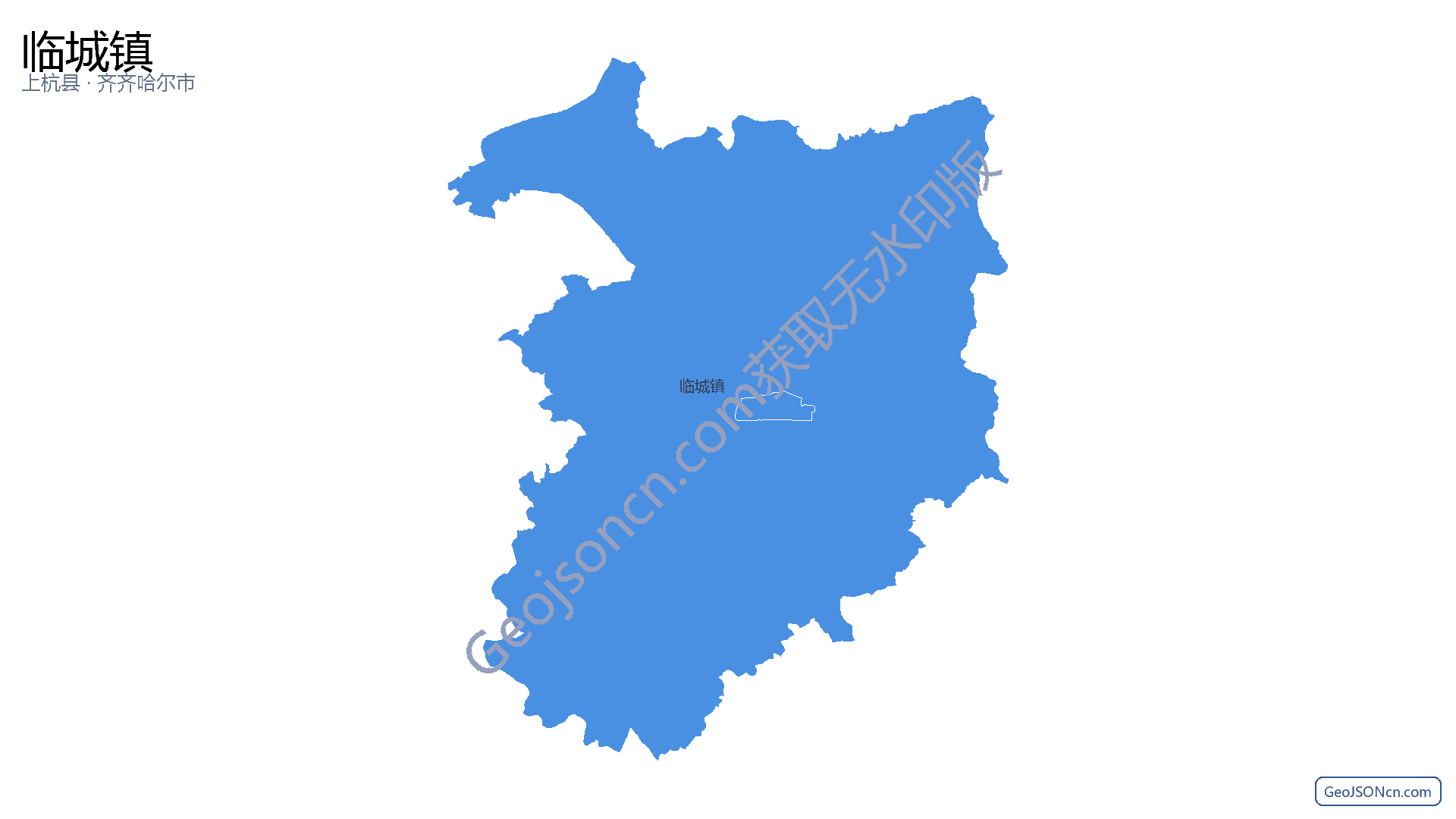 临城镇行政区划边界地图（上杭县·龙岩市）,提供GeoJSON、SHP矢量边界数据下载及高清地图大图(PNG/JPG) - GeoJSONcn.com