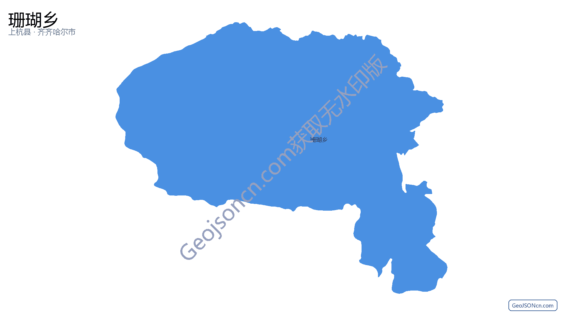 珊瑚乡行政区划边界地图（上杭县·龙岩市）,提供GeoJSON、SHP矢量边界数据下载及高清地图大图(PNG/JPG) - GeoJSONcn.com
