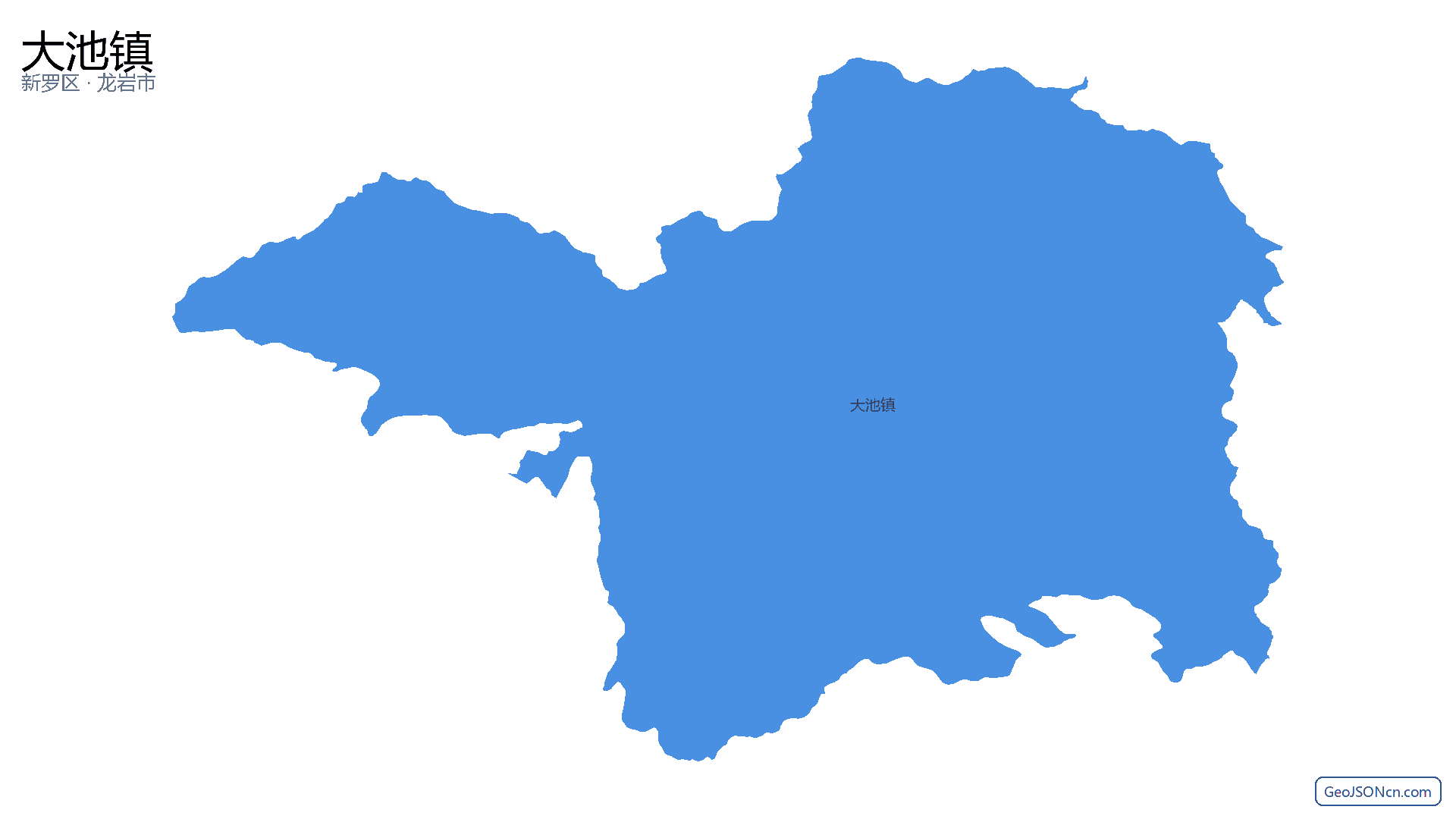 大池镇行政区划边界地图（新罗区·龙岩市）,提供GeoJSON、SHP矢量边界数据下载及高清地图大图(PNG/JPG) - GeoJSONcn.com