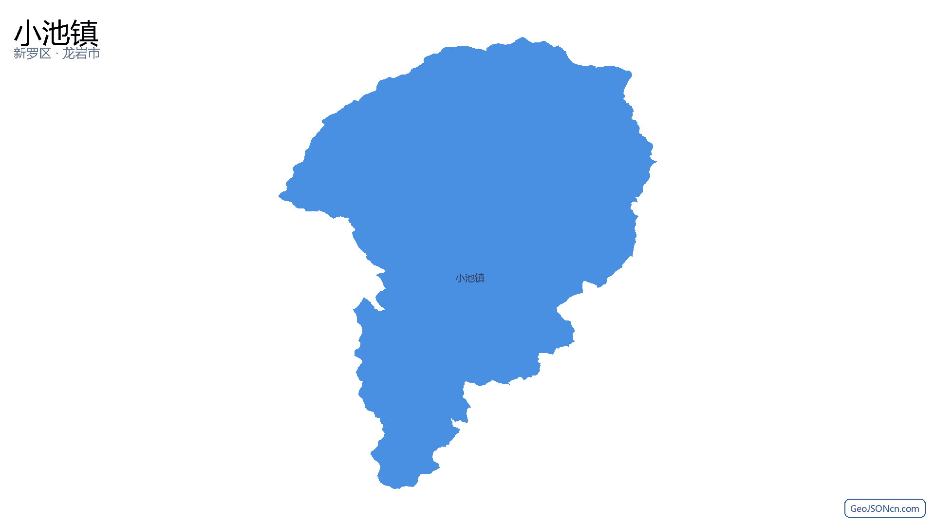 小池镇行政区划边界地图(新罗区·龙岩市),提供GeoJSON、SHP矢量边界数据下载及高清地图大图(PNG/JPG) - GeoJSONcn.com