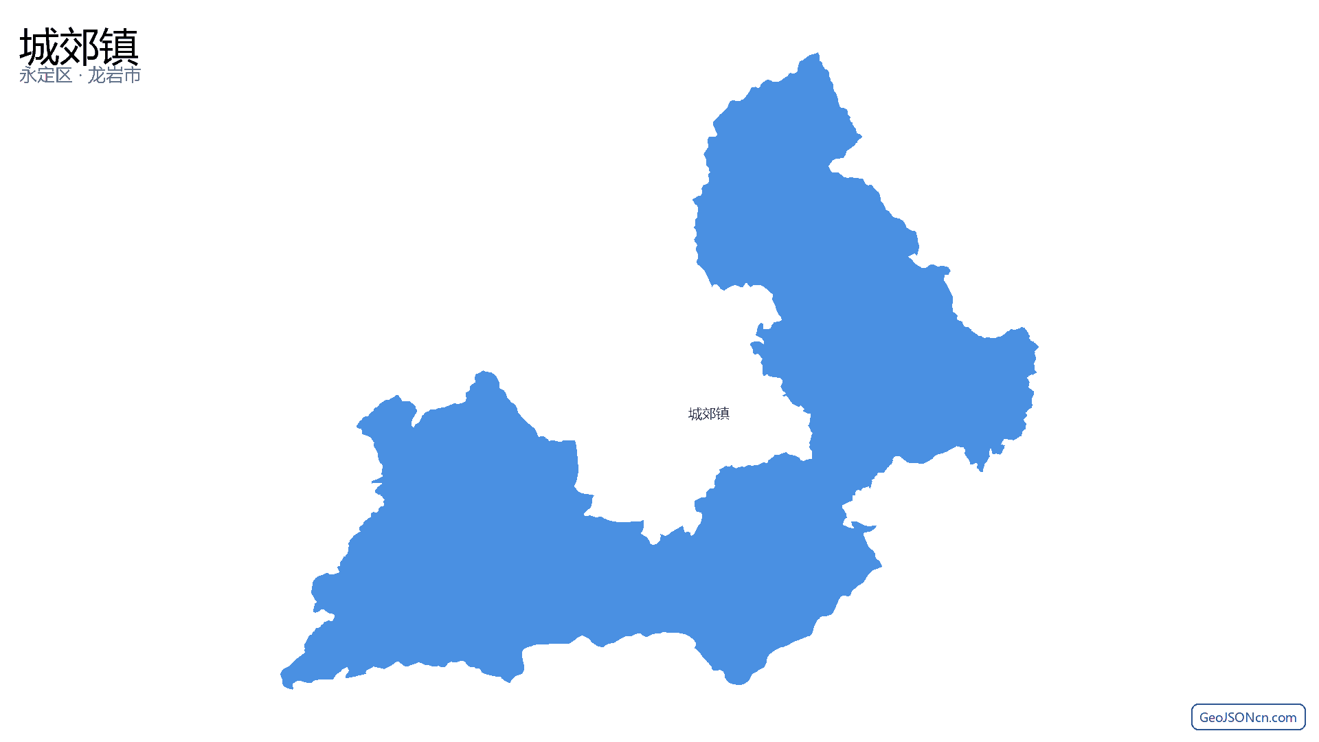 城郊镇行政区划边界地图(永定区·龙岩市),提供GeoJSON、SHP矢量边界数据下载及高清地图大图(PNG/JPG) - GeoJSONcn.com