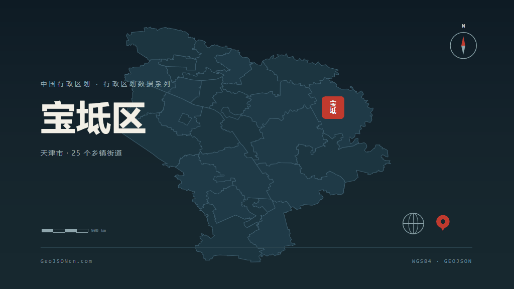 宝坻区地图ppt预览
