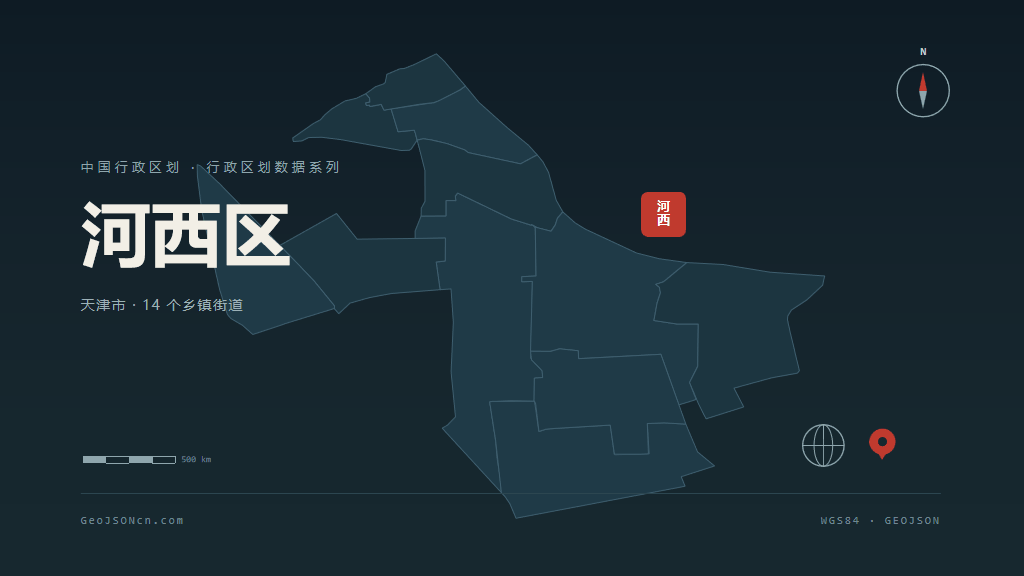 河西区地图ppt预览