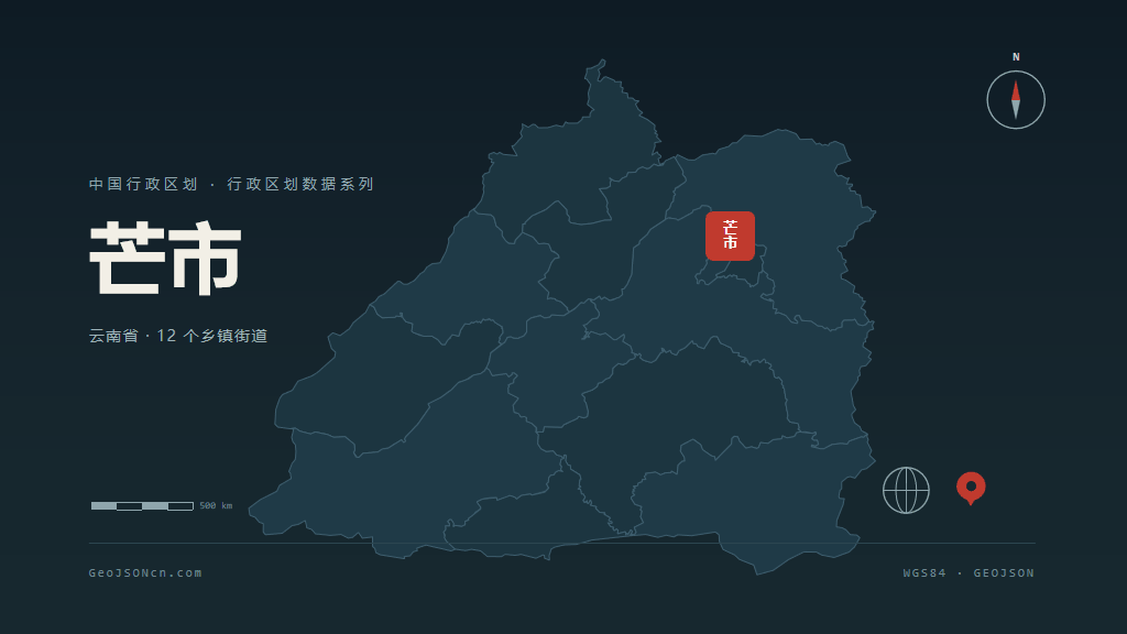 芒市地图ppt预览