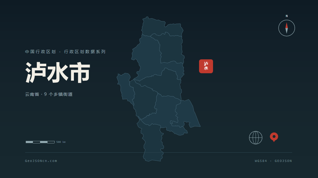 泸水市地图ppt预览