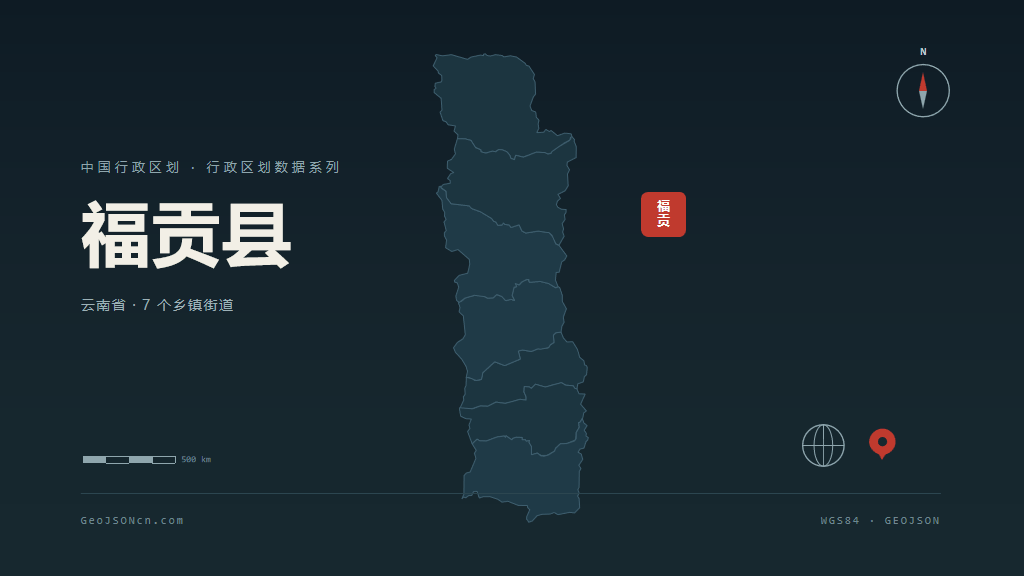 福贡县地图ppt预览