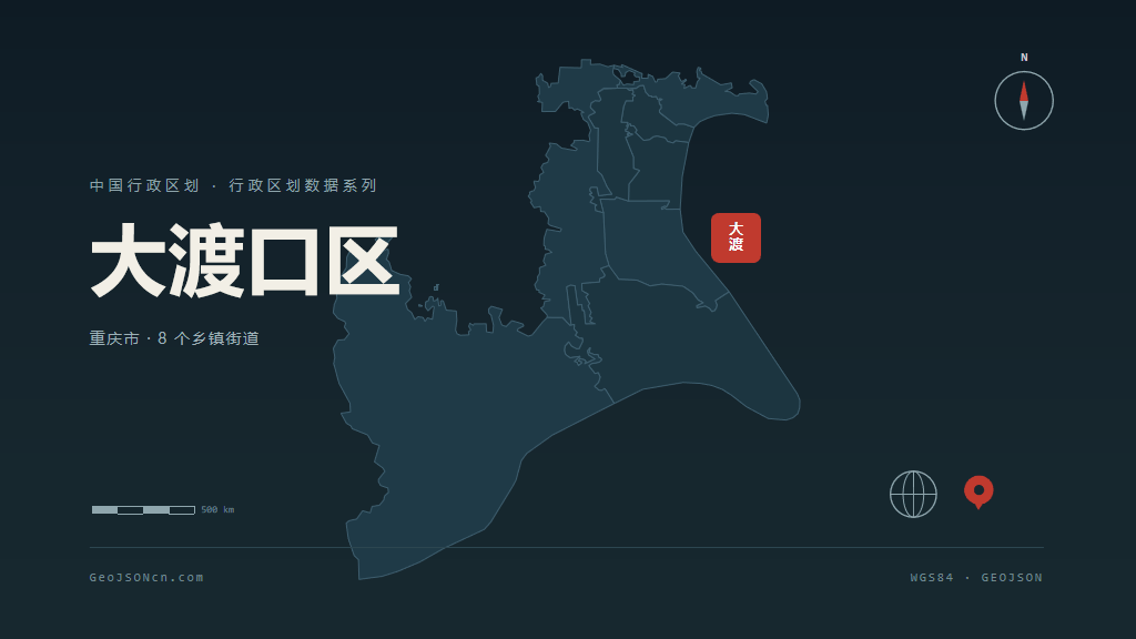 大渡口区地图ppt预览
