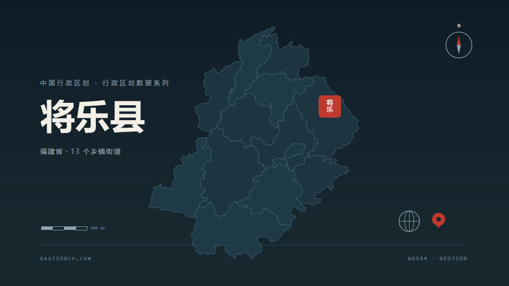 三明将乐县矢量行政区划地图