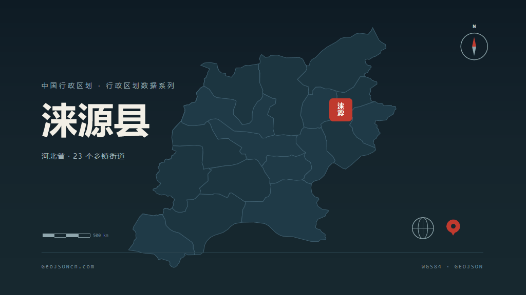 保定涞源县矢量行政区划地图